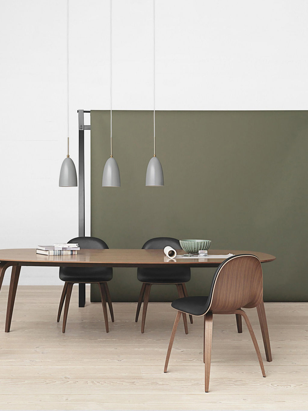 Suspension Eeli - Gris, or laiton
