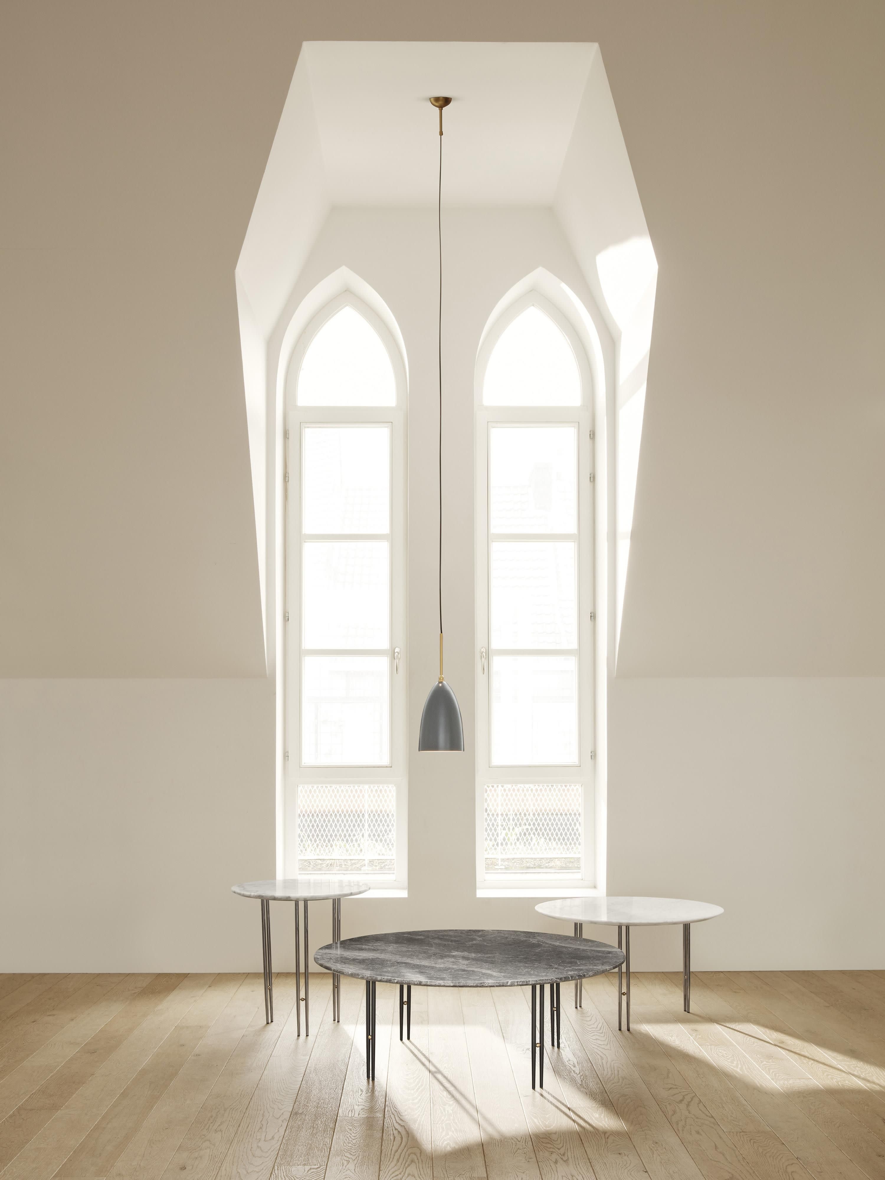 Suspension Eeli - Gris, or laiton