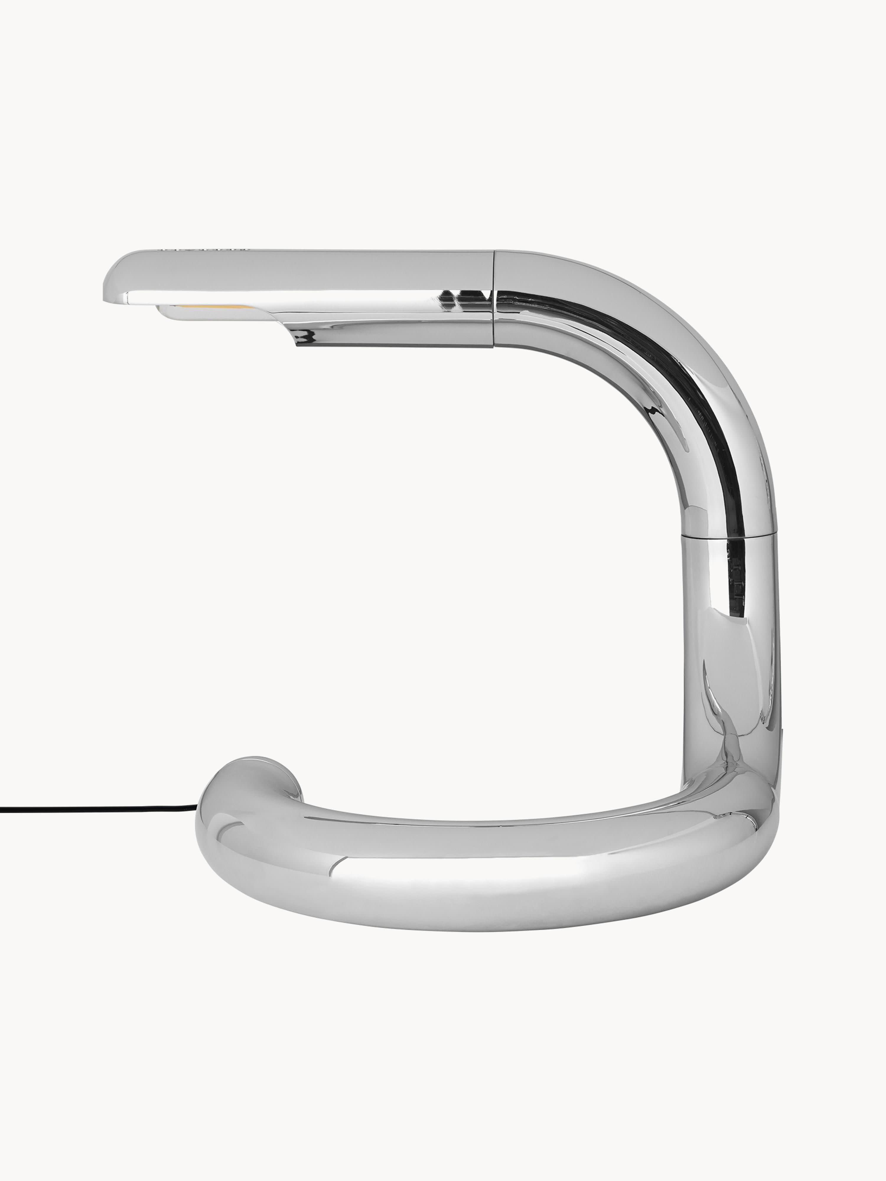 Petite lampe à poser Lucan, orientable - Gris chrome