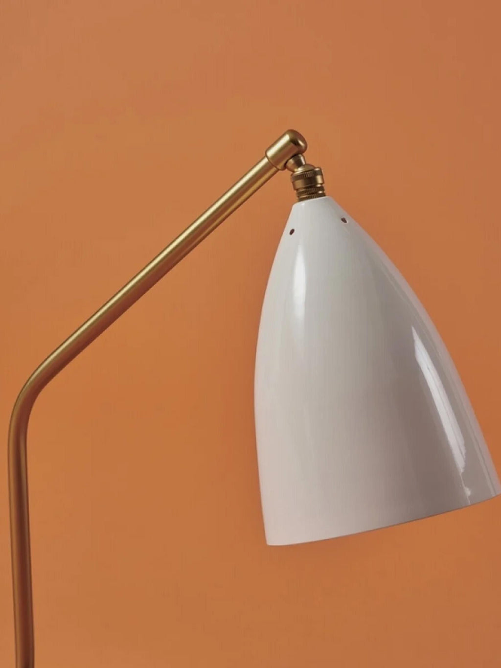 Lampe à poser Eeli - Blanc haute brillance, laiton