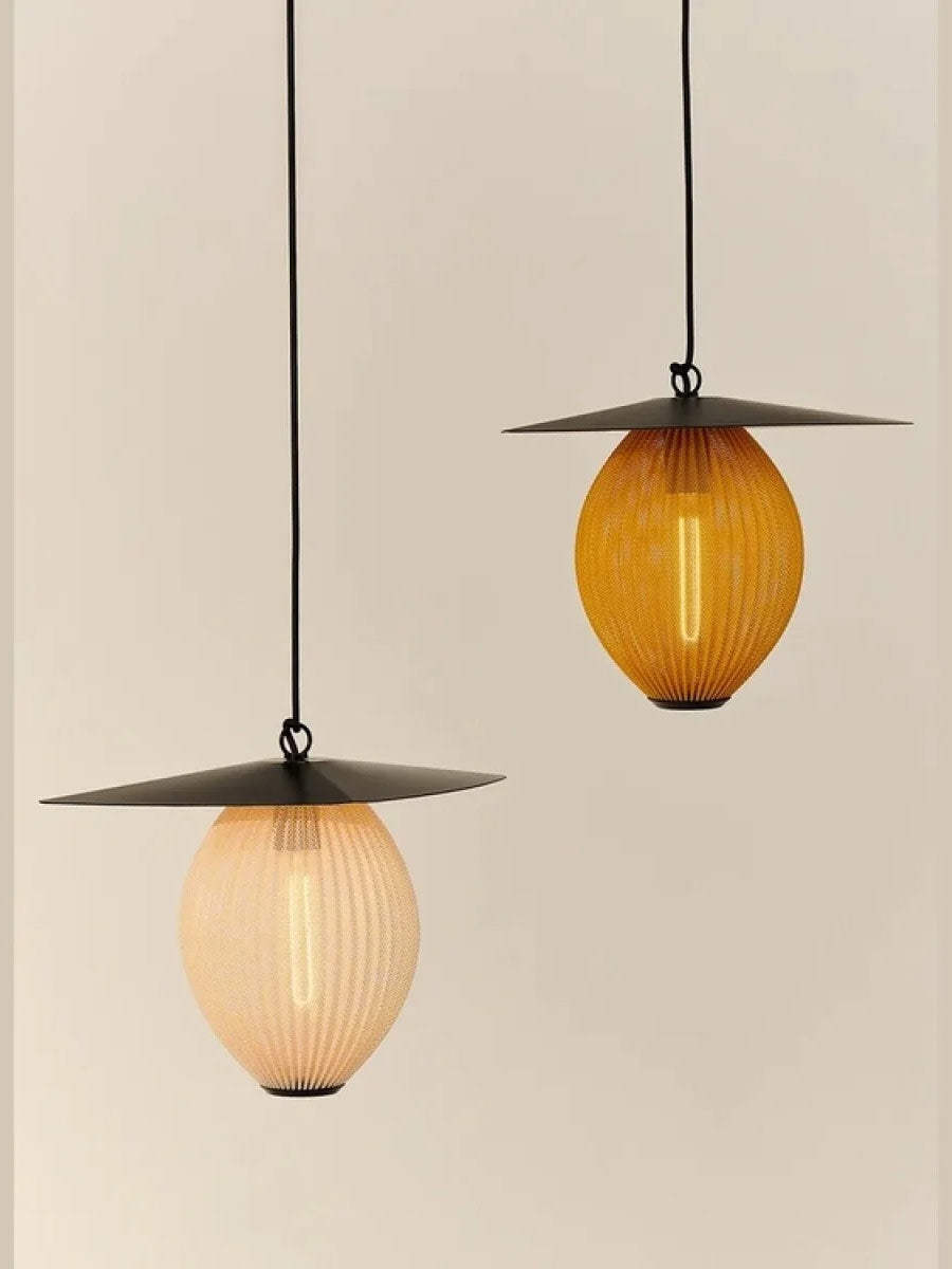 Suspension d'extérieur Tyrone - Ocre, noir