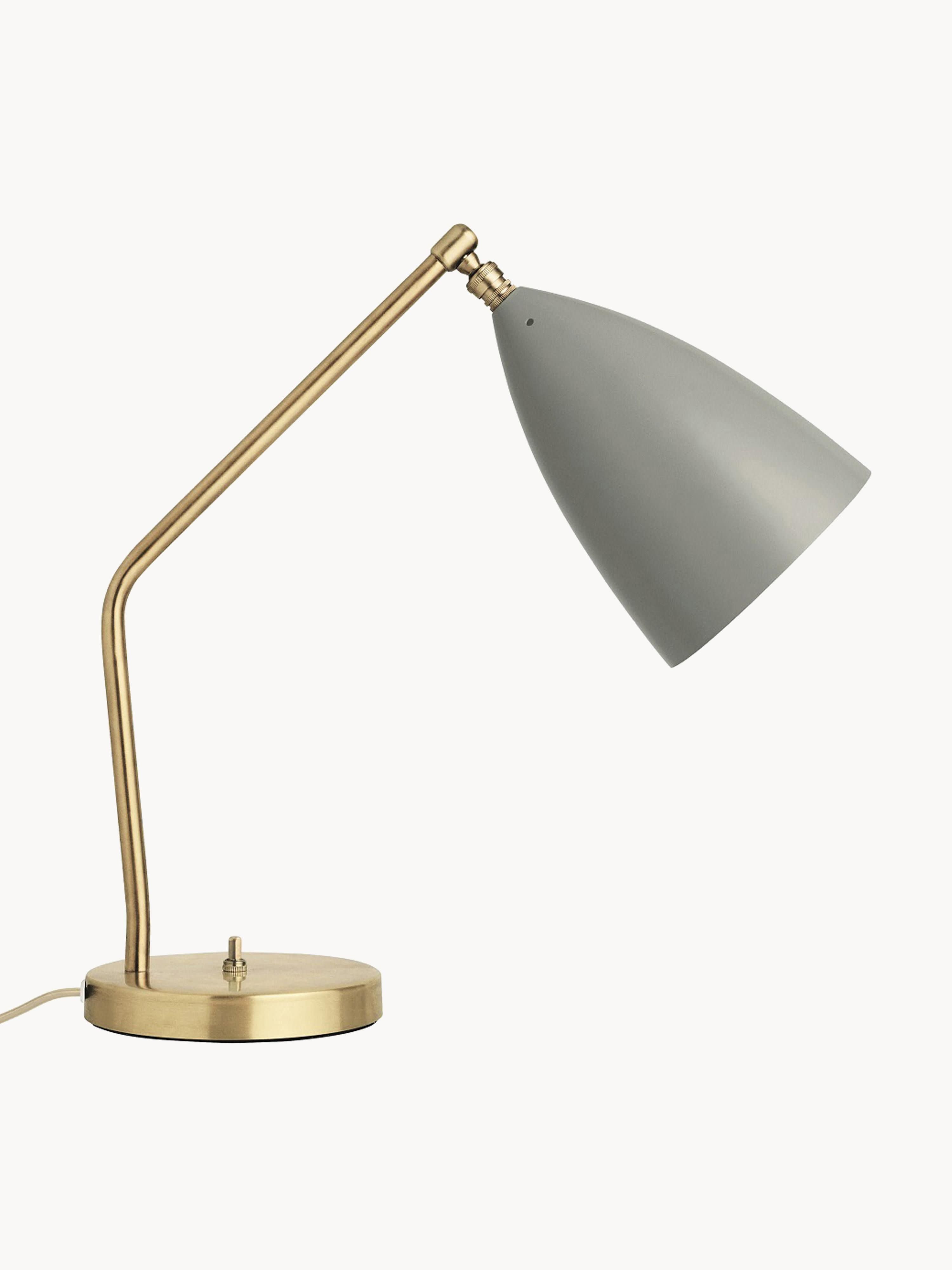 Lampe à poser Eeli - Gris clair mat, laiton