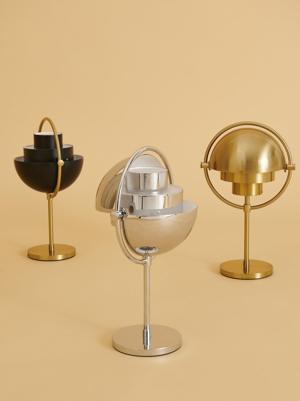 Lampe à poser mobile Egil, intensité ajustable - Argenté, haute brillance