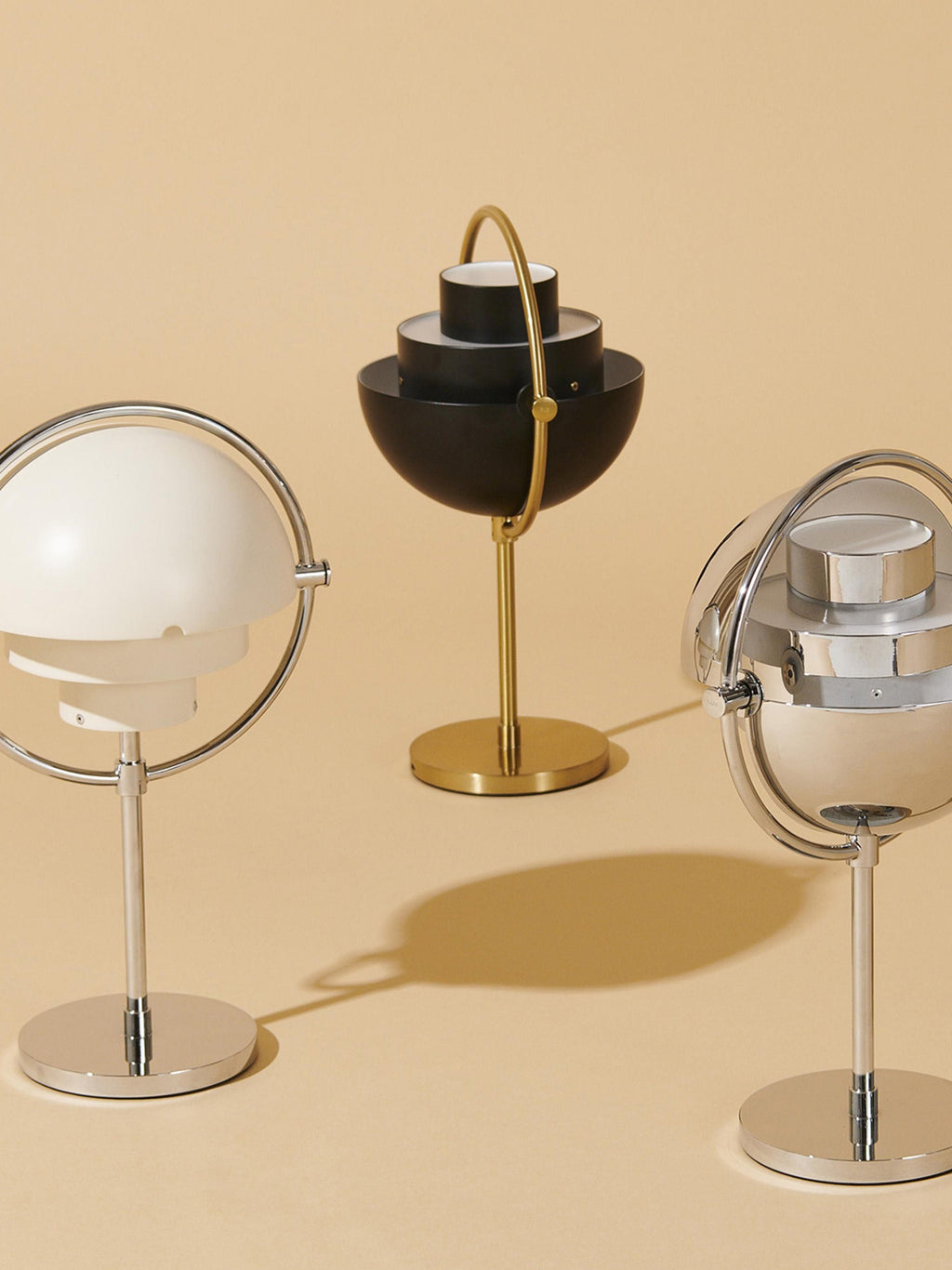 Lampe à poser mobile Egil, intensité ajustable - Argenté, haute brillance