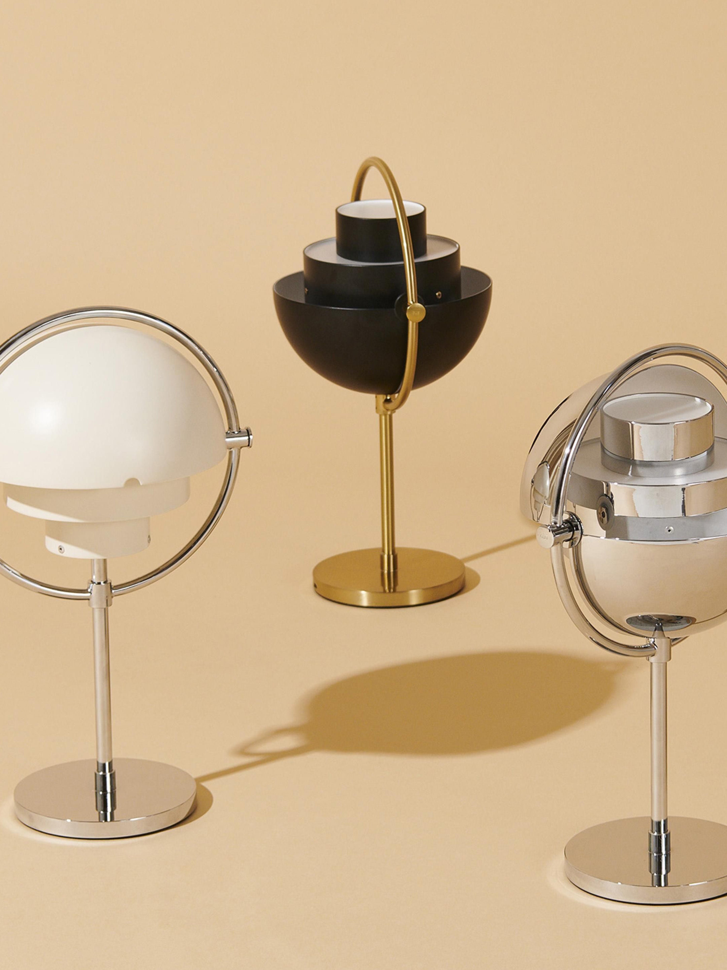 Lampe à poser mobile Egil, intensité ajustable - Argenté, haute brillance