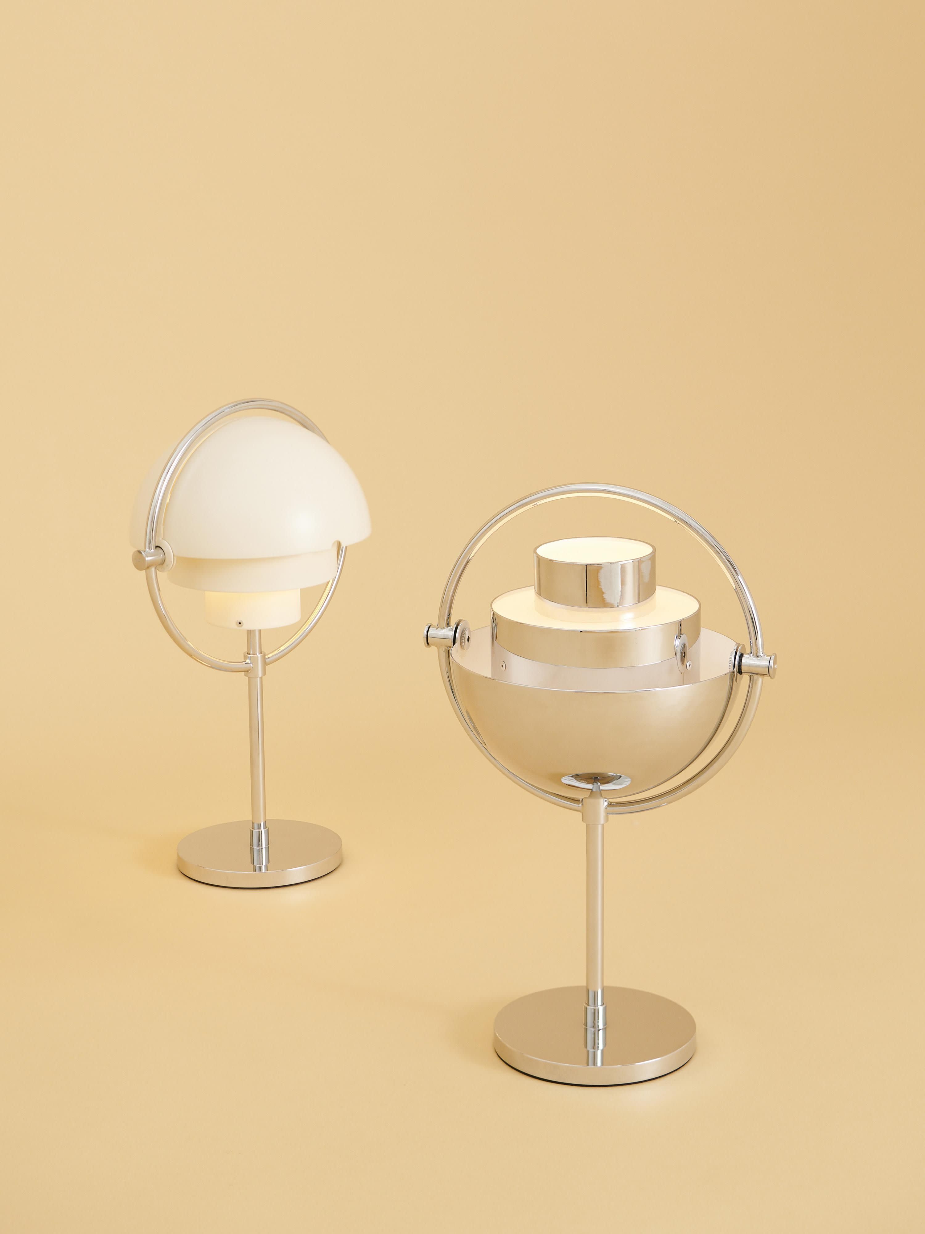 Lampe à poser mobile Egil, intensité ajustable - Argenté, haute brillance
