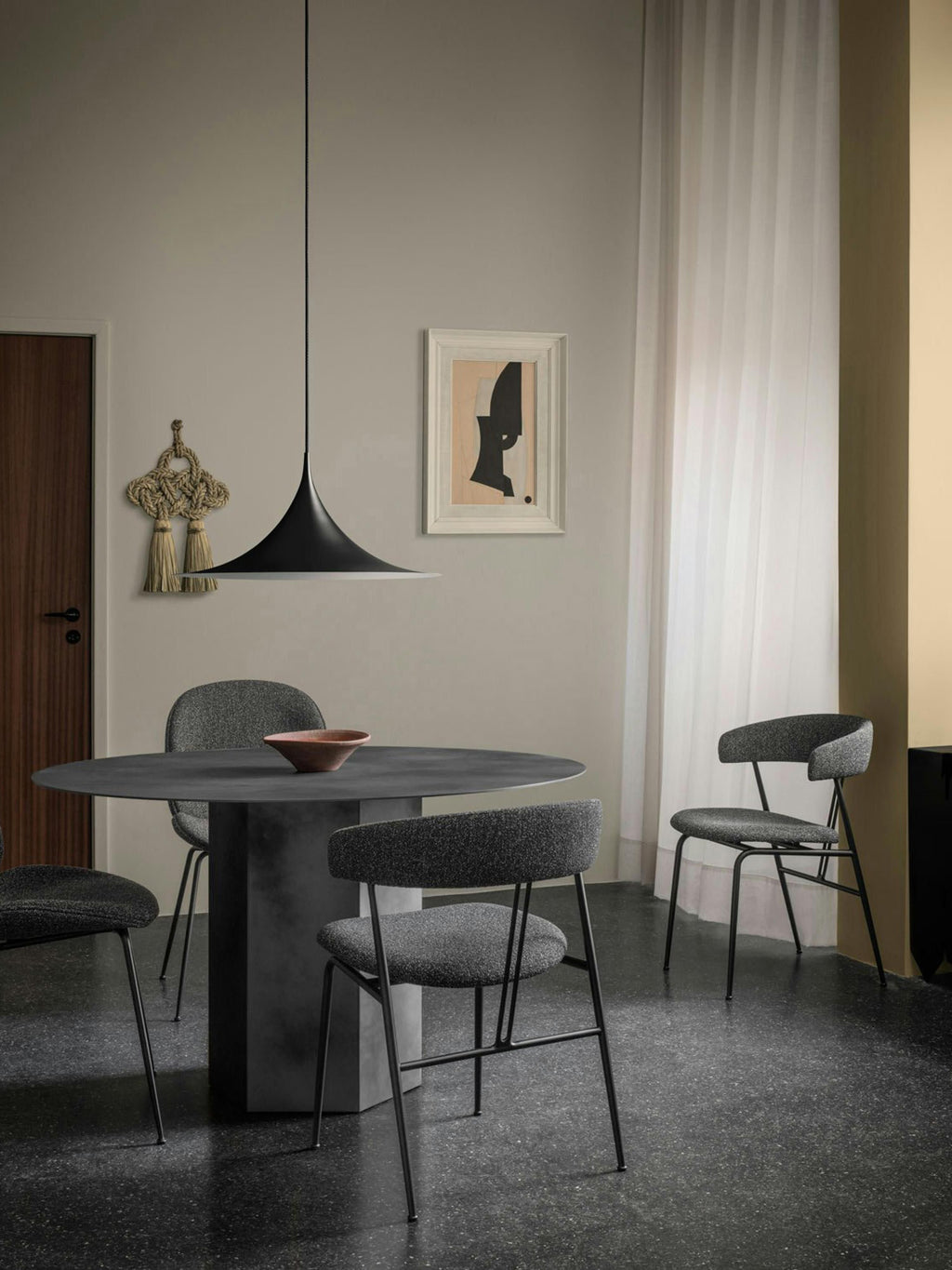 Suspension Jord - Noir, mat