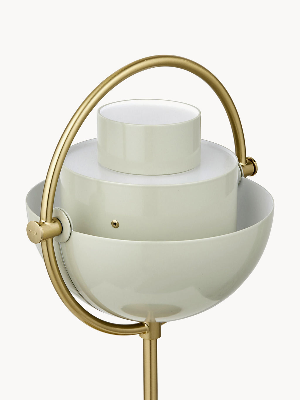 Lampe à poser mobile Egil, intensité ajustable - Gris clair haute brillance, doré haute brillance