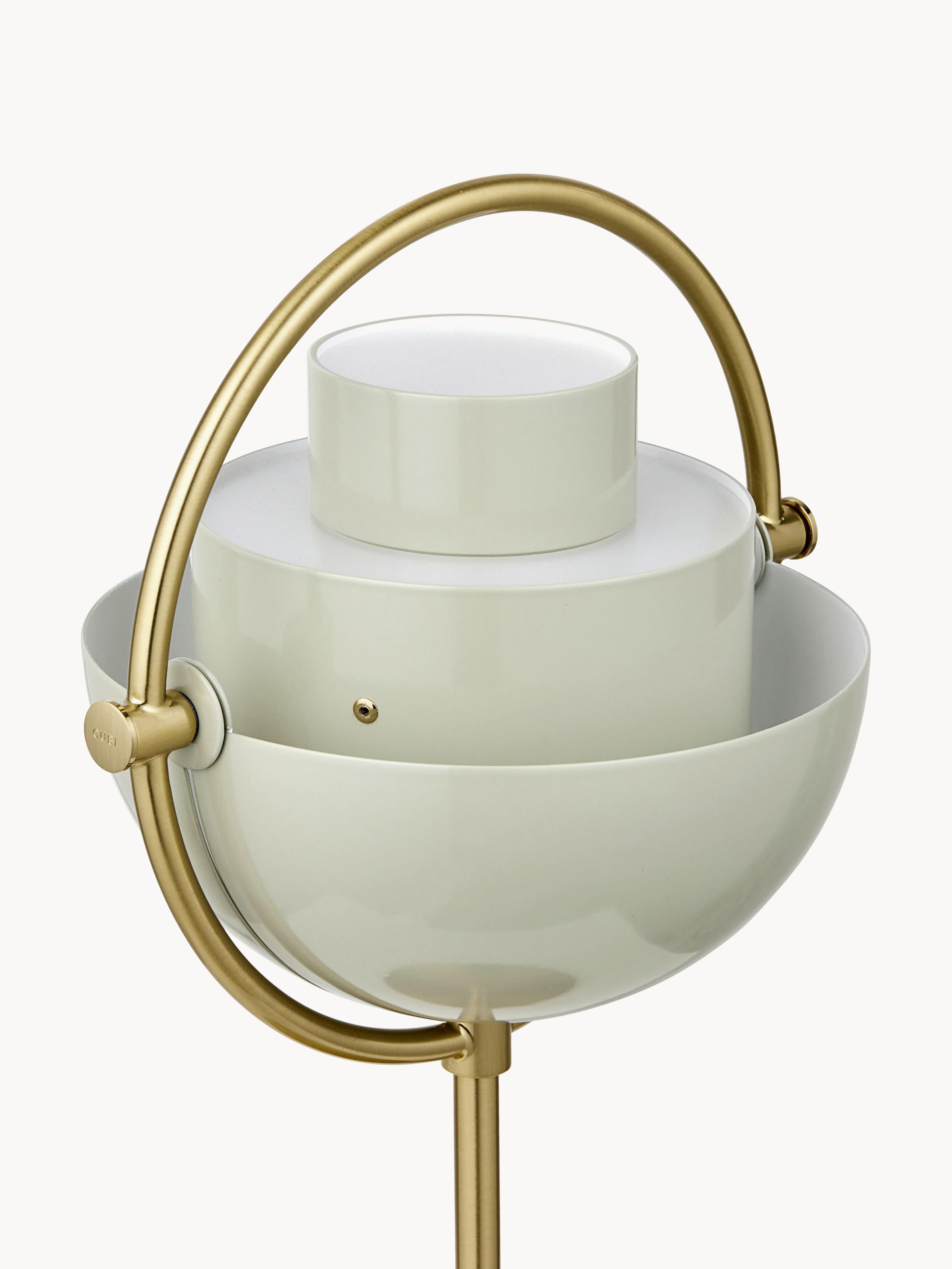Lampe à poser mobile Egil, intensité ajustable - Gris clair haute brillance, doré haute brillance