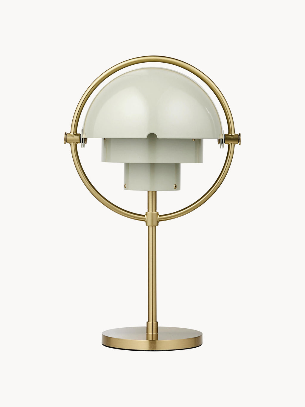 Lampe à poser mobile Egil, intensité ajustable - Gris clair haute brillance, doré haute brillance