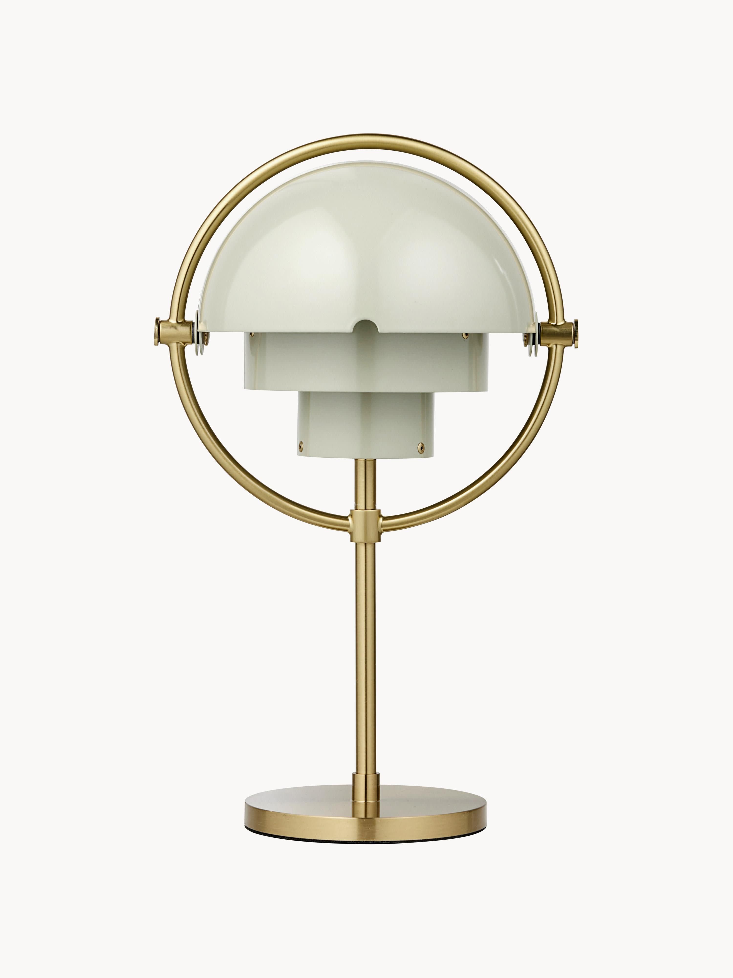 Lampe à poser mobile Egil, intensité ajustable - Gris clair haute brillance, doré haute brillance