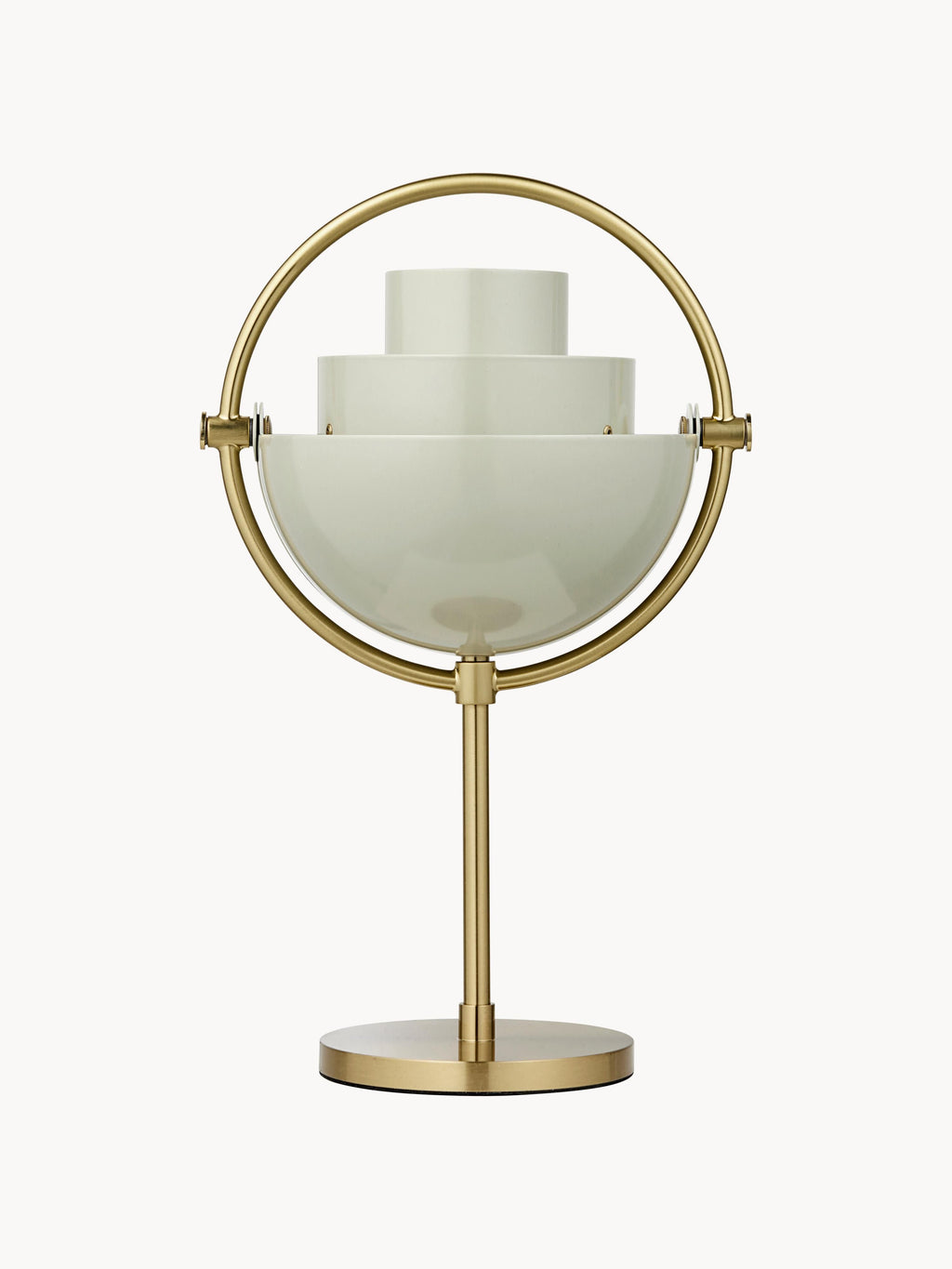 Lampe à poser mobile Egil, intensité ajustable - Gris clair haute brillance, doré haute brillance