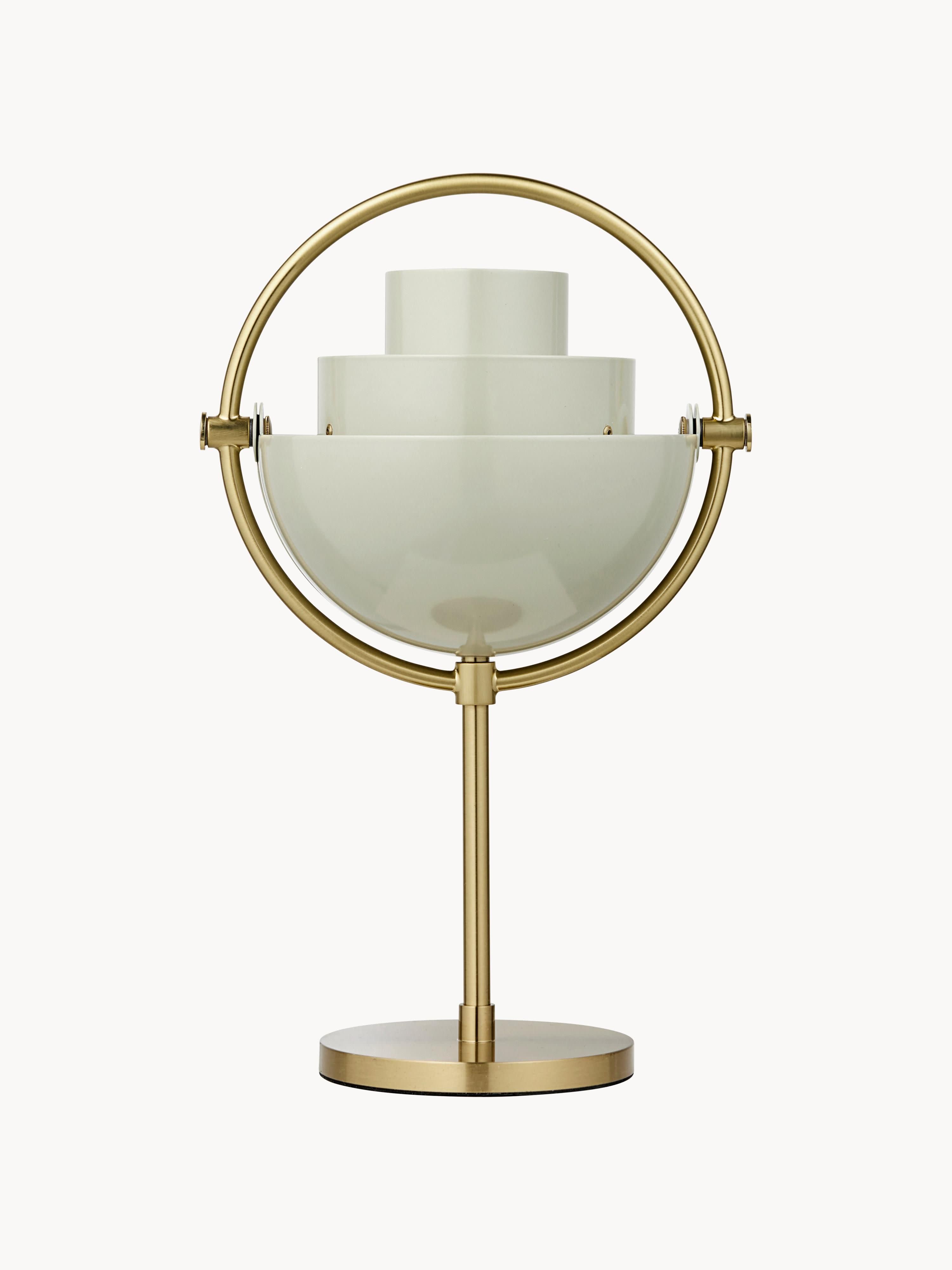 Lampe à poser mobile Egil, intensité ajustable - Gris clair haute brillance, doré haute brillance