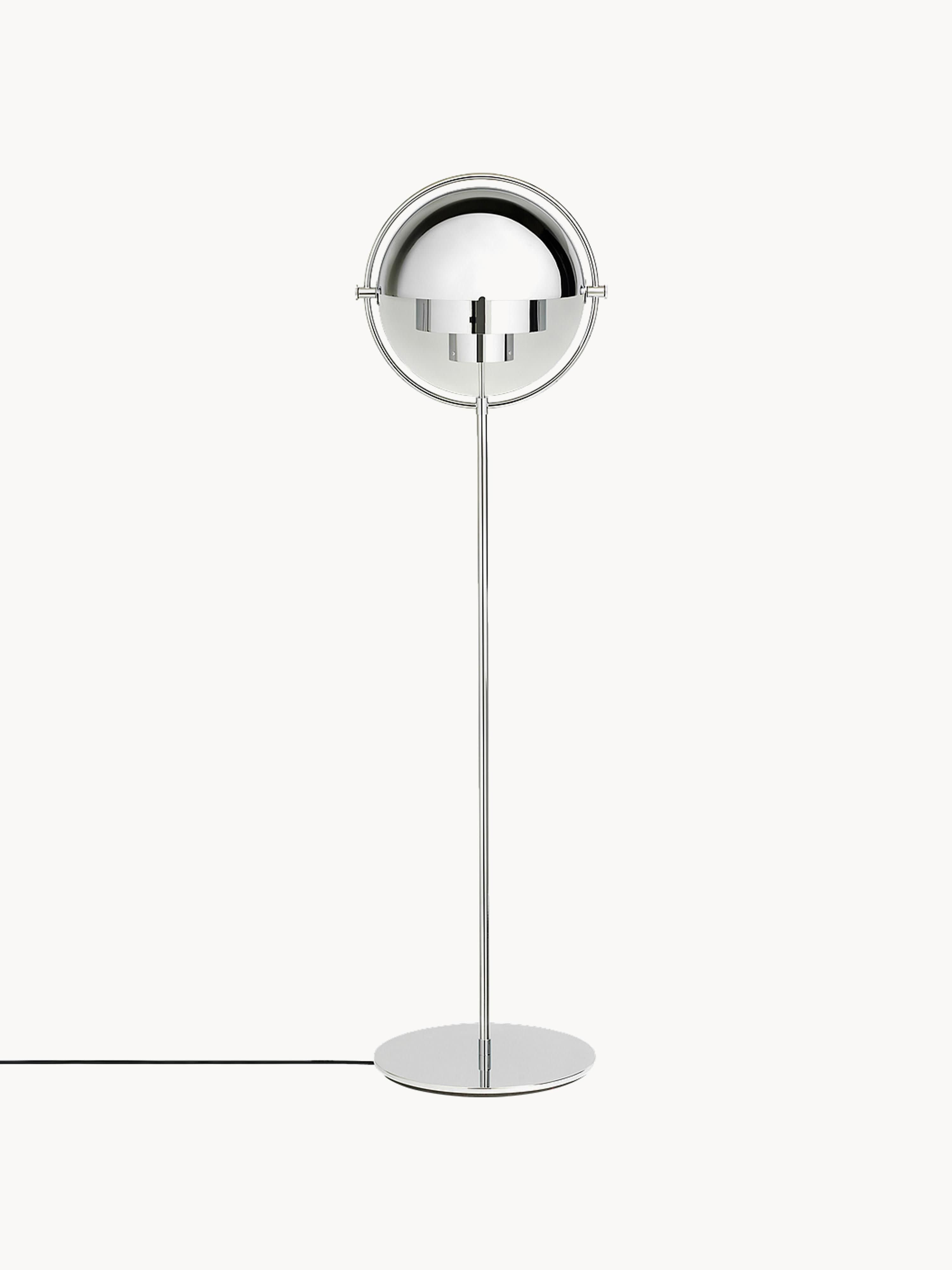 Lampadaire orientable Egil - Argenté, haute brillance