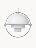 Suspension Egil - Blanc mat, argenté haute brillance