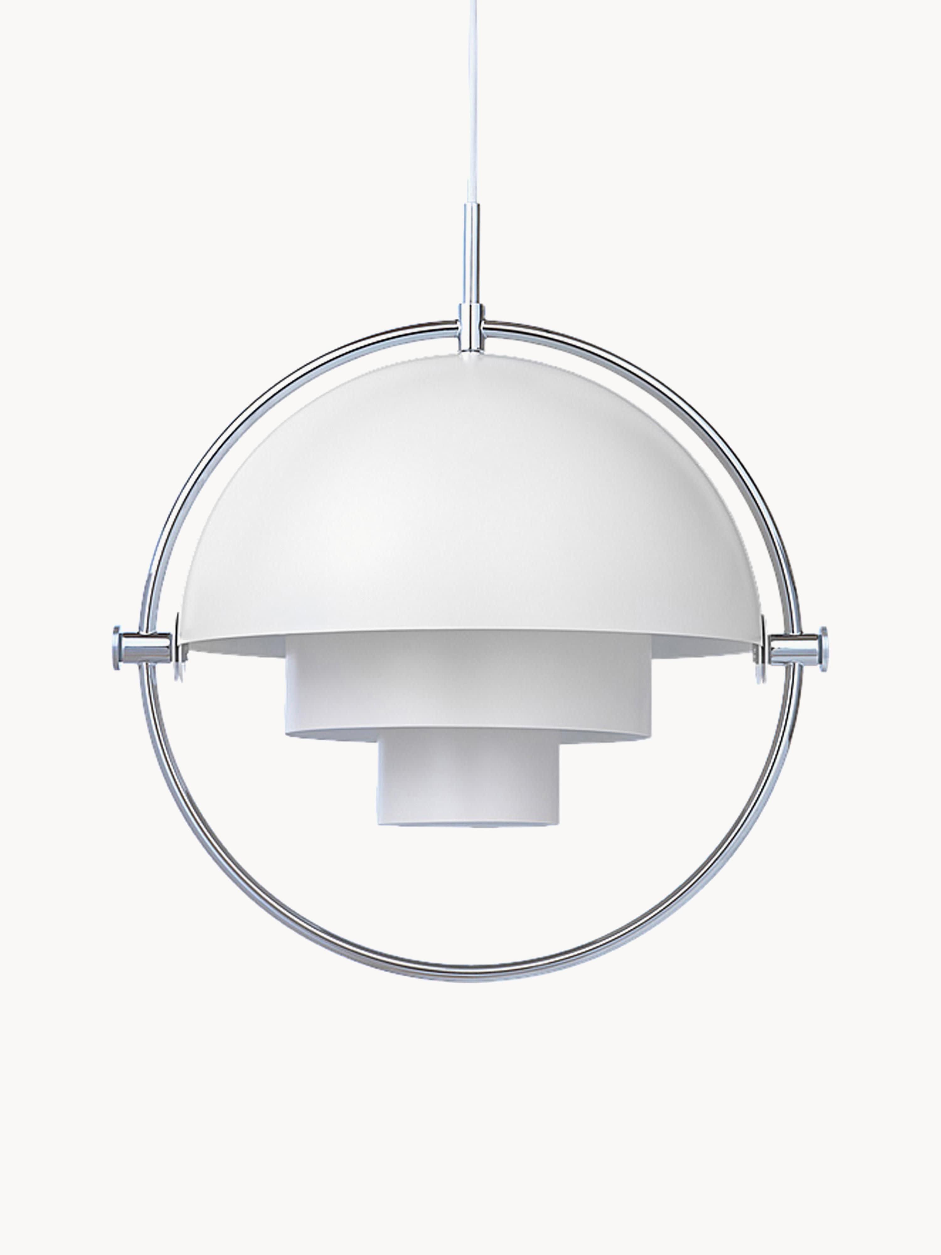 Suspension Egil - Blanc mat, argenté haute brillance