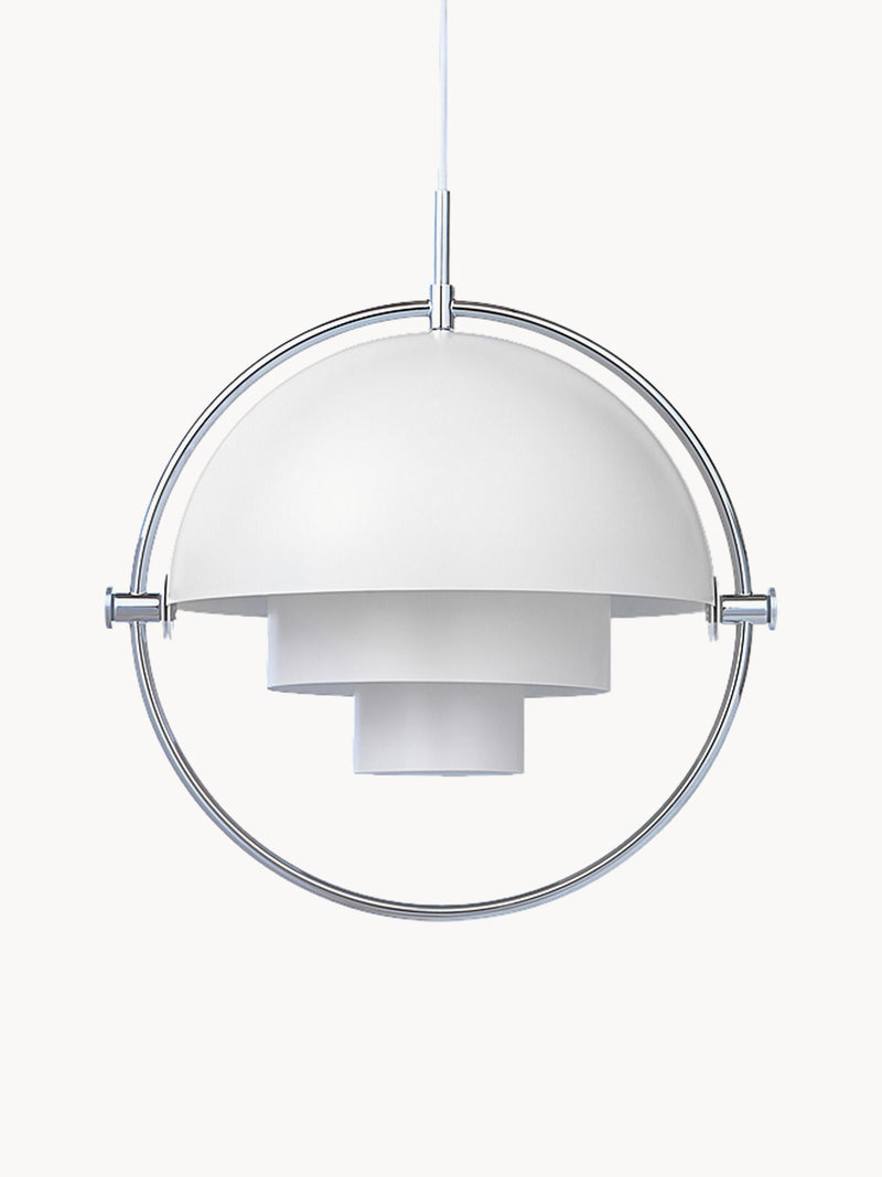 Suspension Egil - Blanc mat, argenté haute brillance