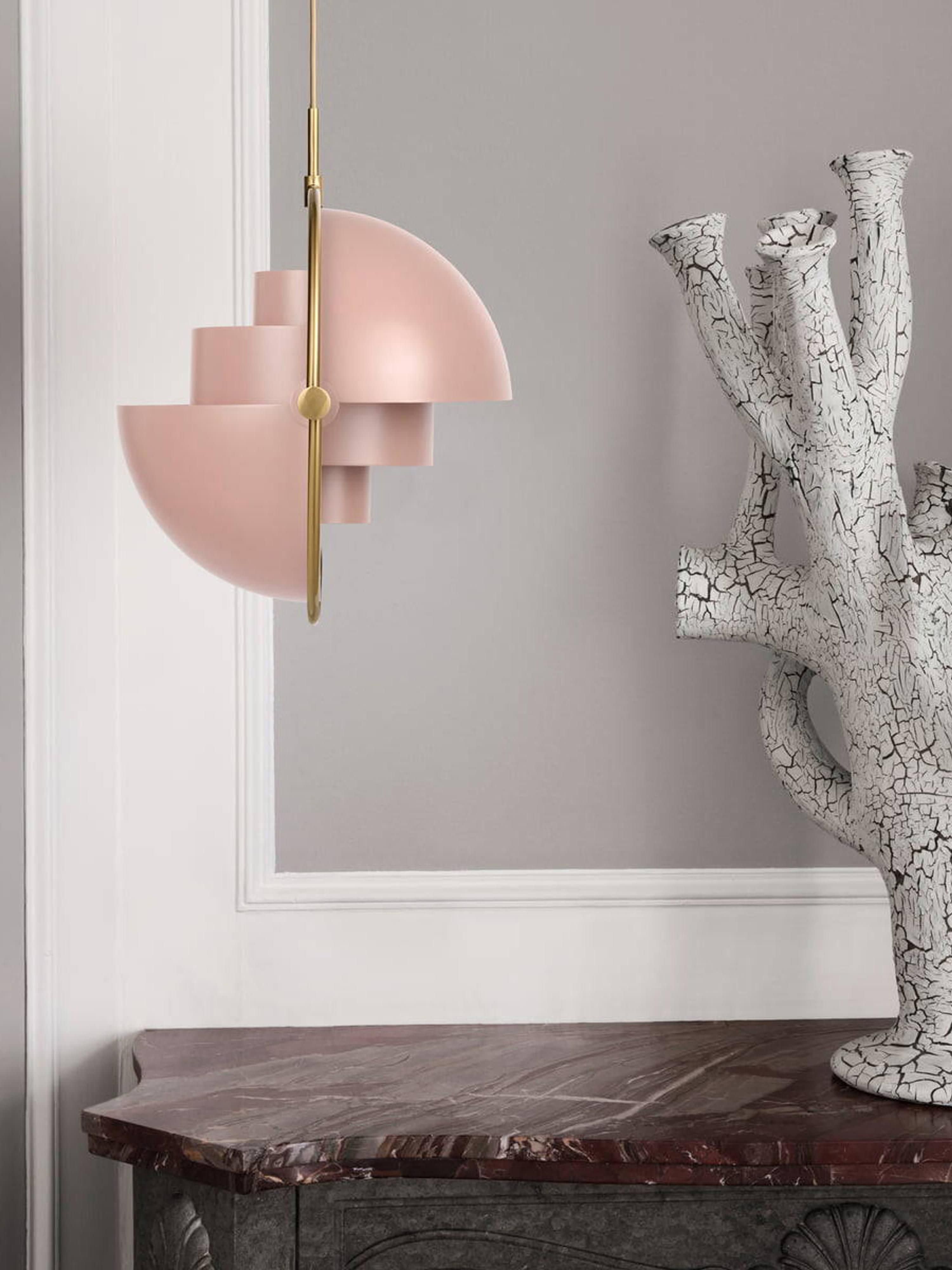 Suspension orientable Egil - Pêche mat, doré haute brillance