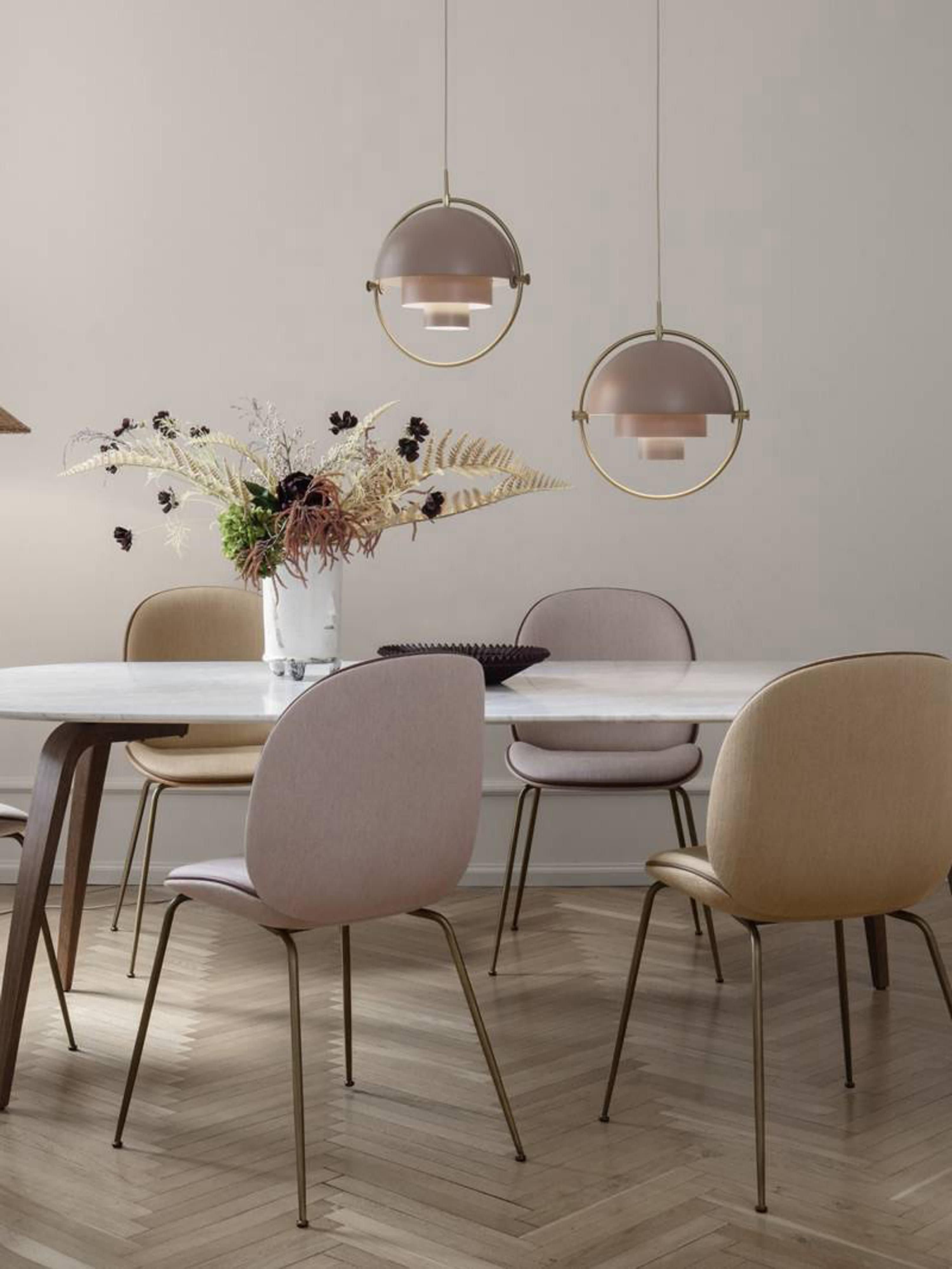 Suspension orientable Egil - Pêche mat, doré haute brillance