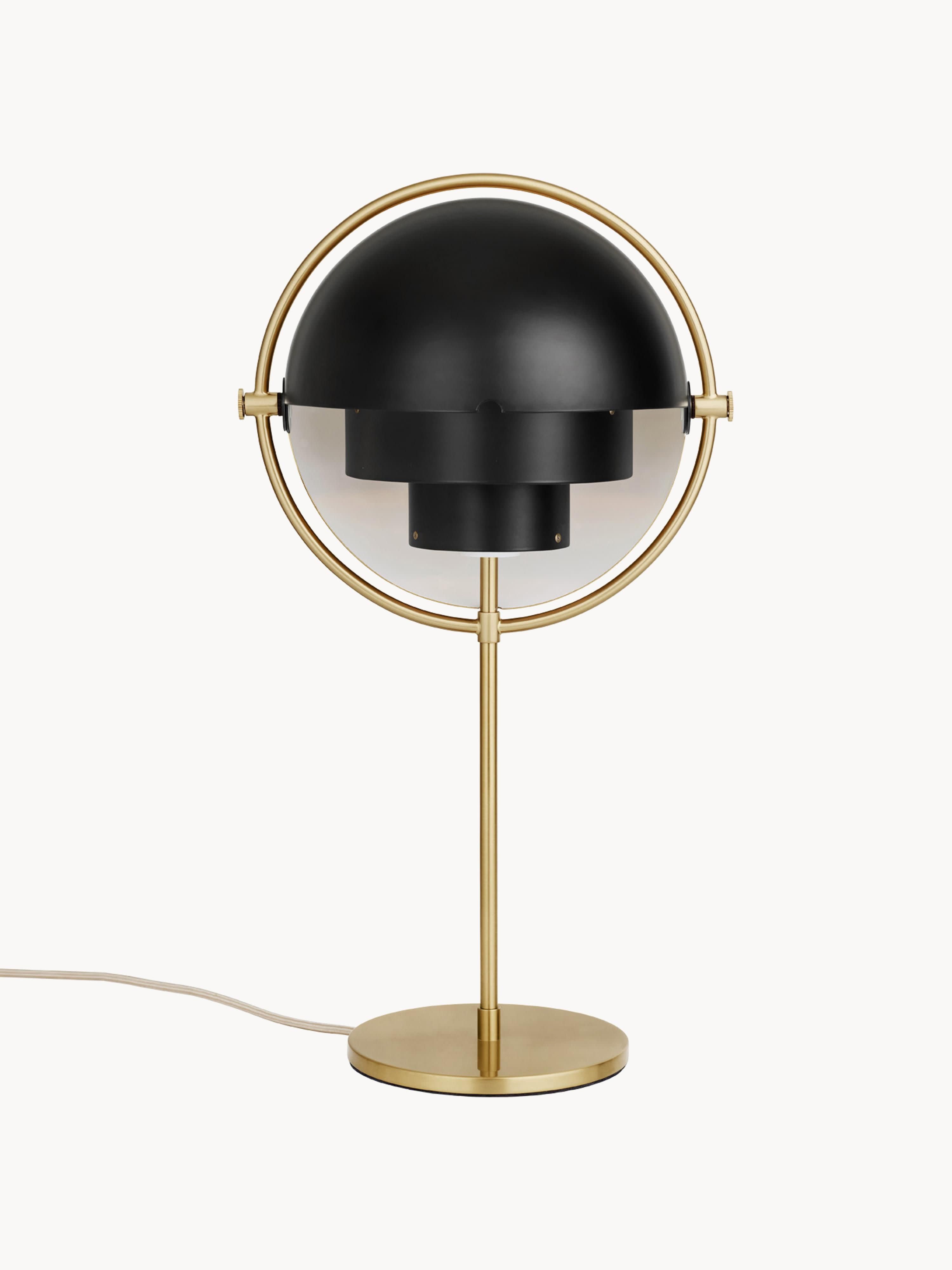 Grande lampe à poser orientable Egil - Noir mat, doré mat