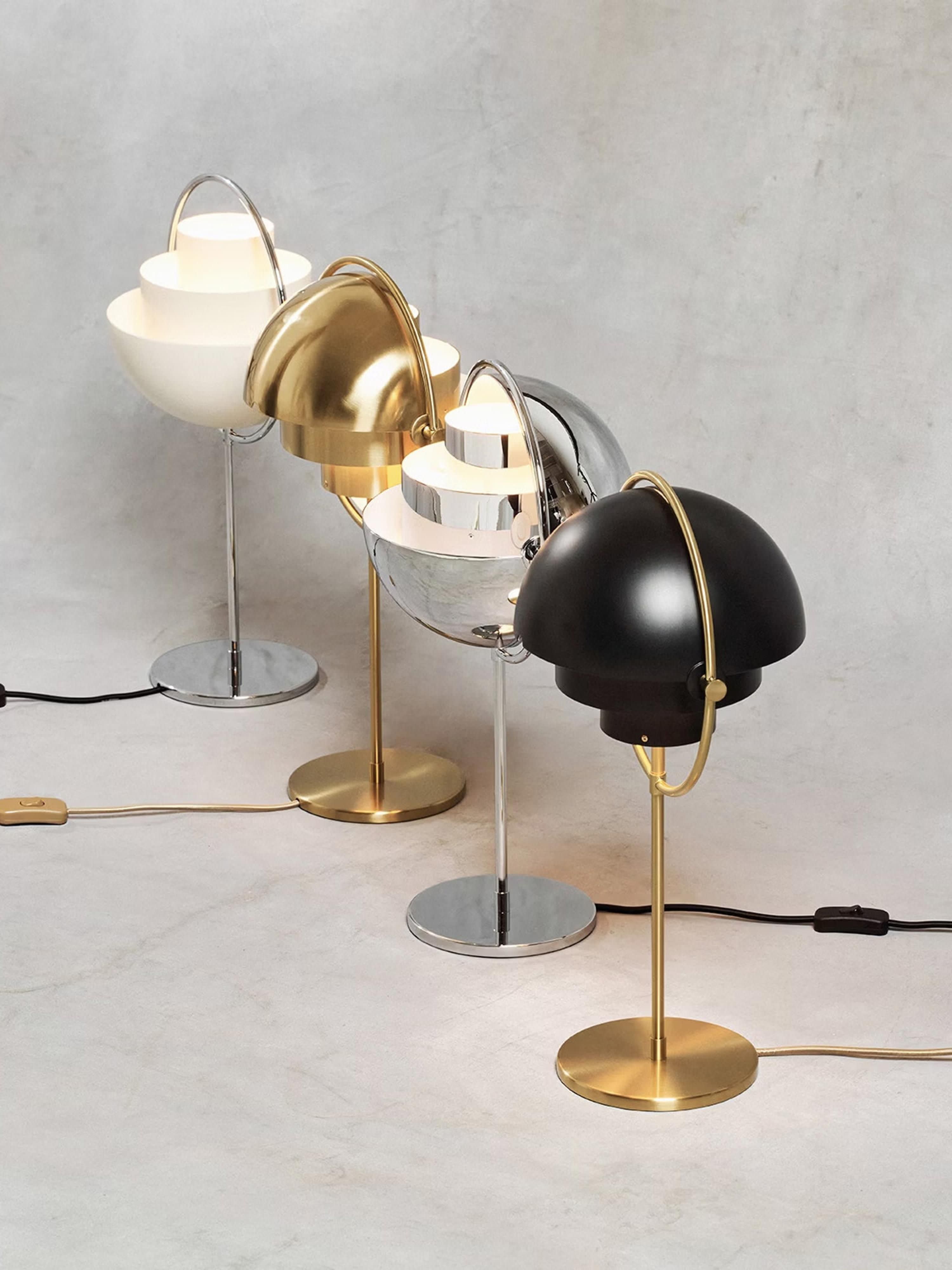 Grande lampe à poser orientable Egil - Noir mat, doré mat