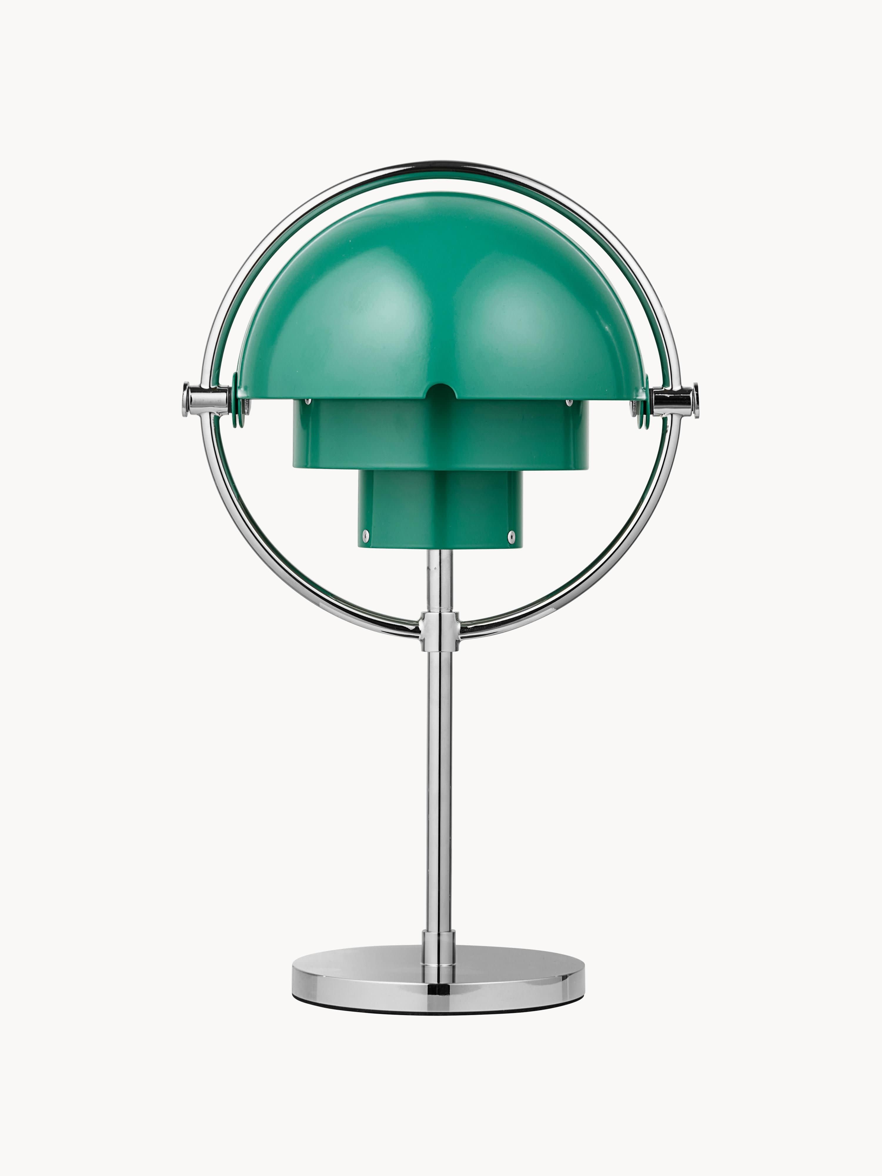 Lampe à poser mobile Egil, intensité ajustable - Vert turquoise mat, argenté haute brillance