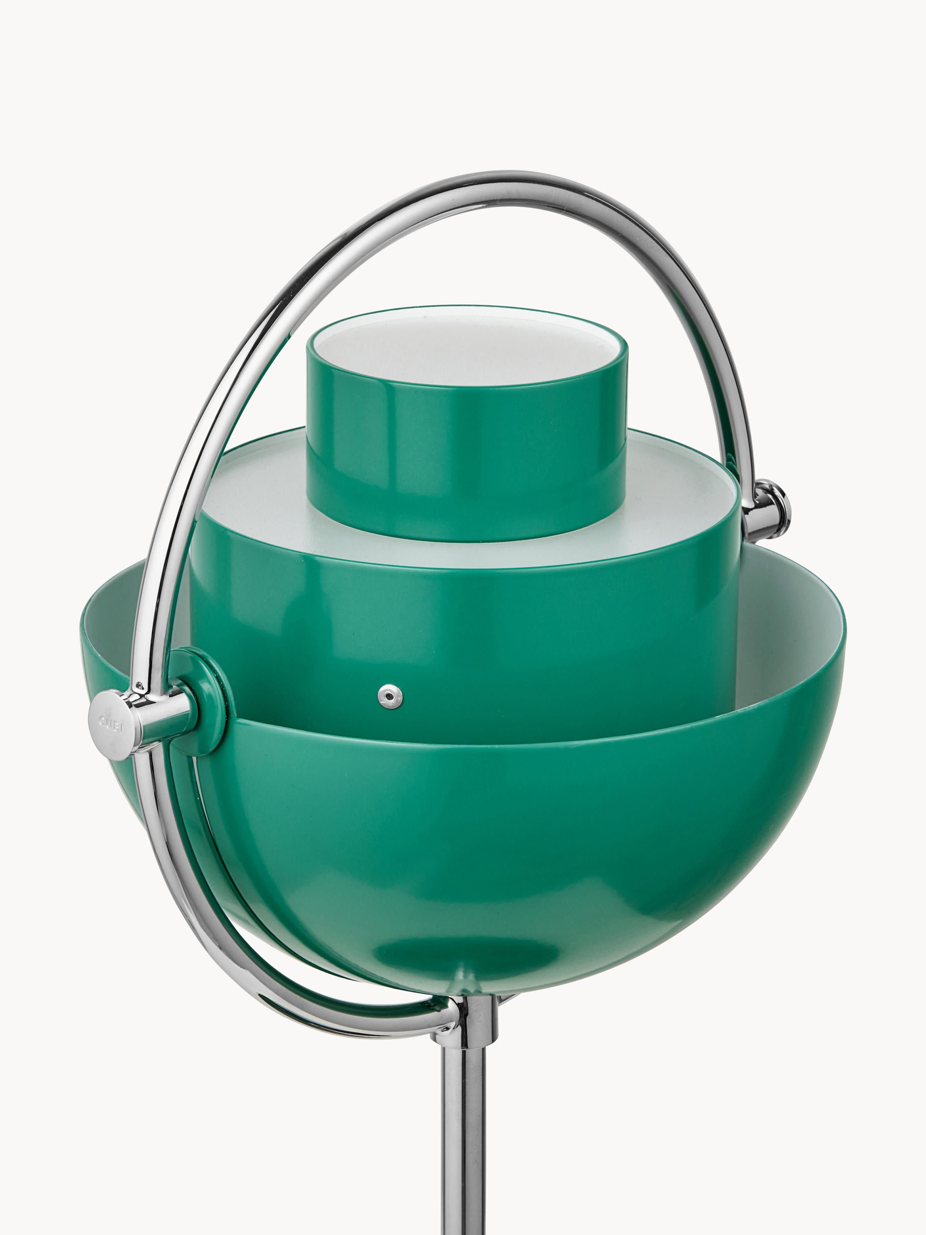 Lampe à poser mobile Egil, intensité ajustable - Vert turquoise mat, argenté haute brillance