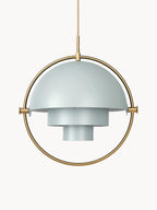Suspension orientable Egil - Bleu ciel mat, doré haute brillance