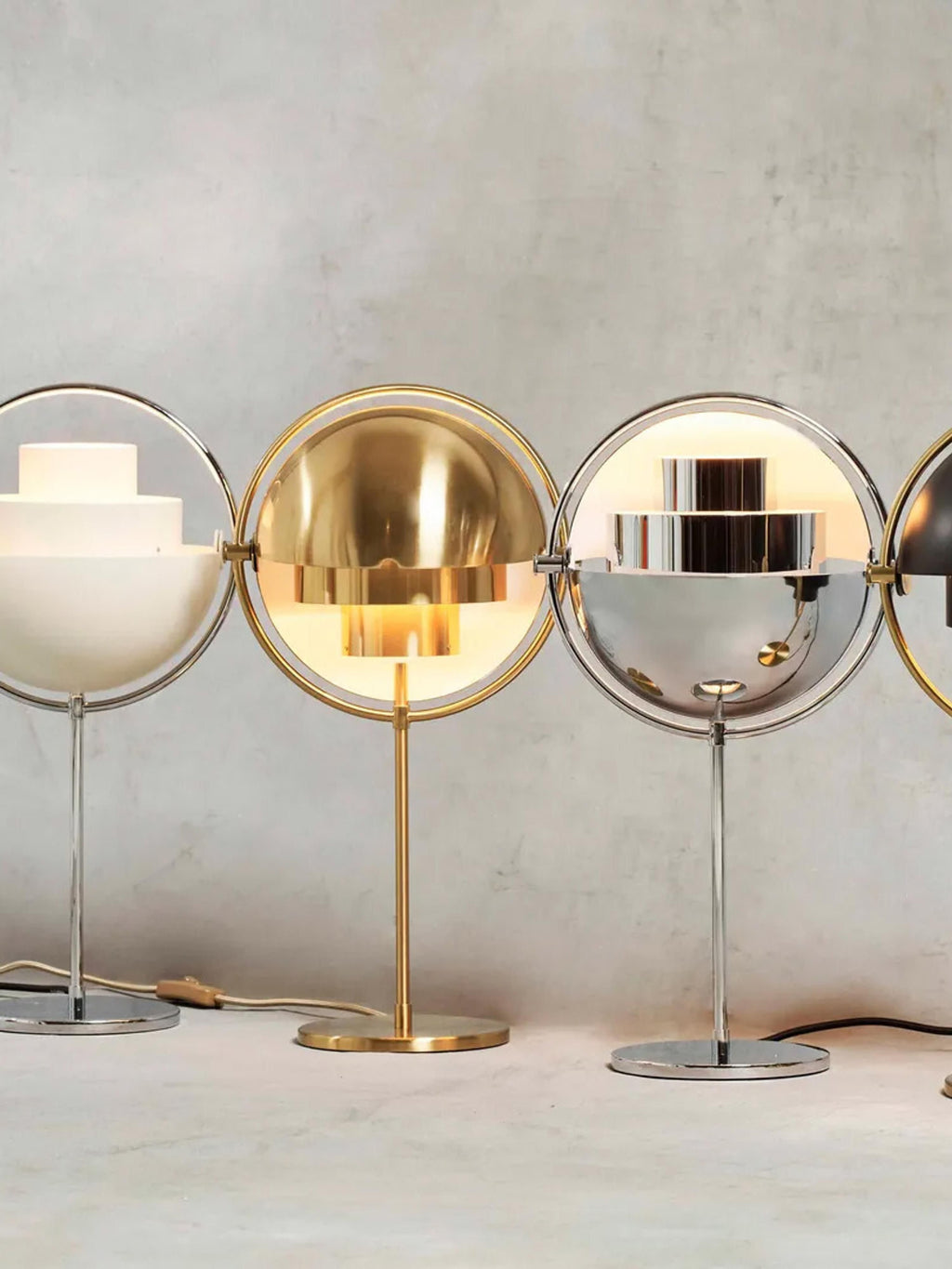 Grande lampe à poser orientable Egil - Doré, haute brillance