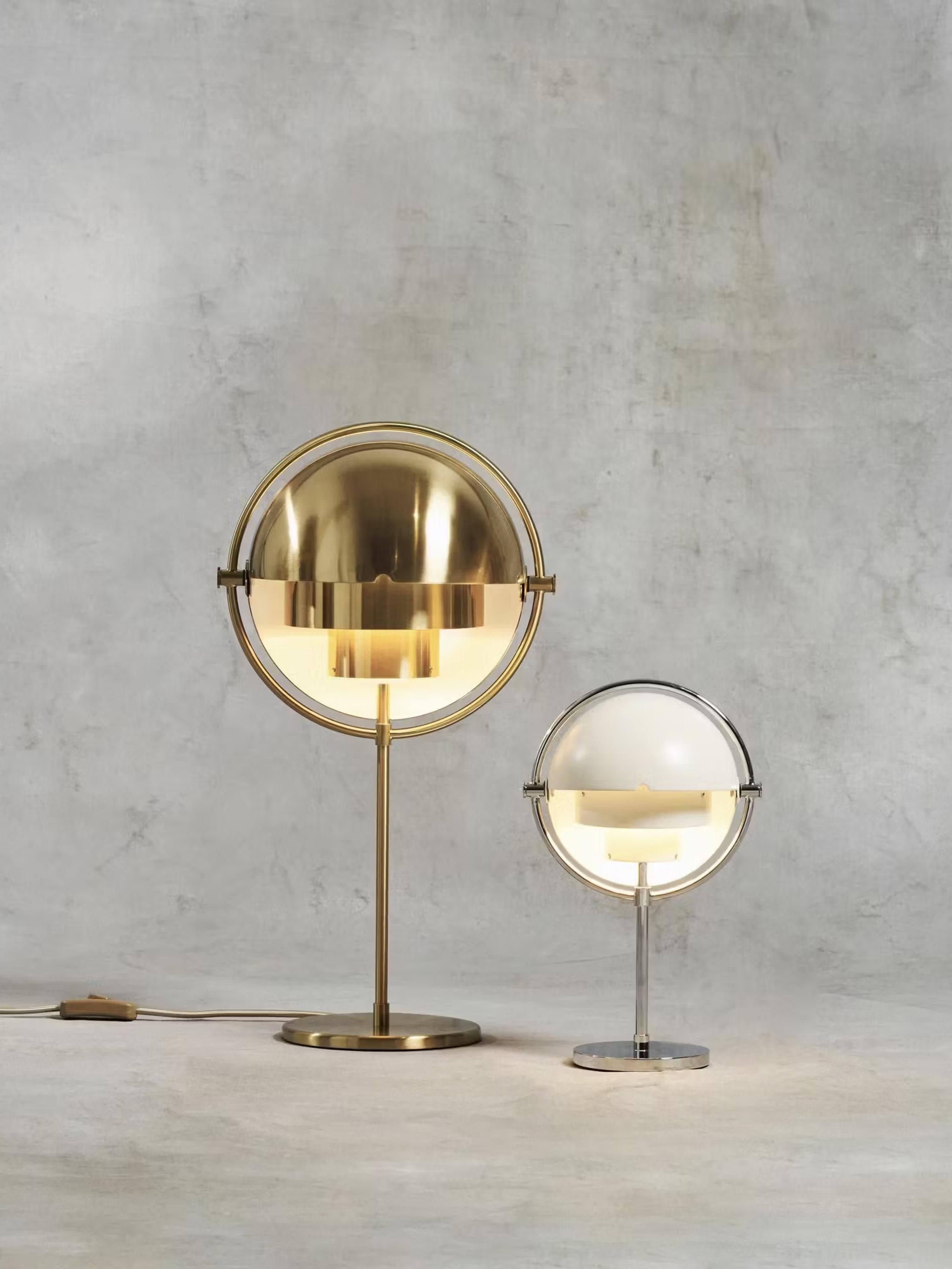 Grande lampe à poser orientable Egil - Doré, haute brillance