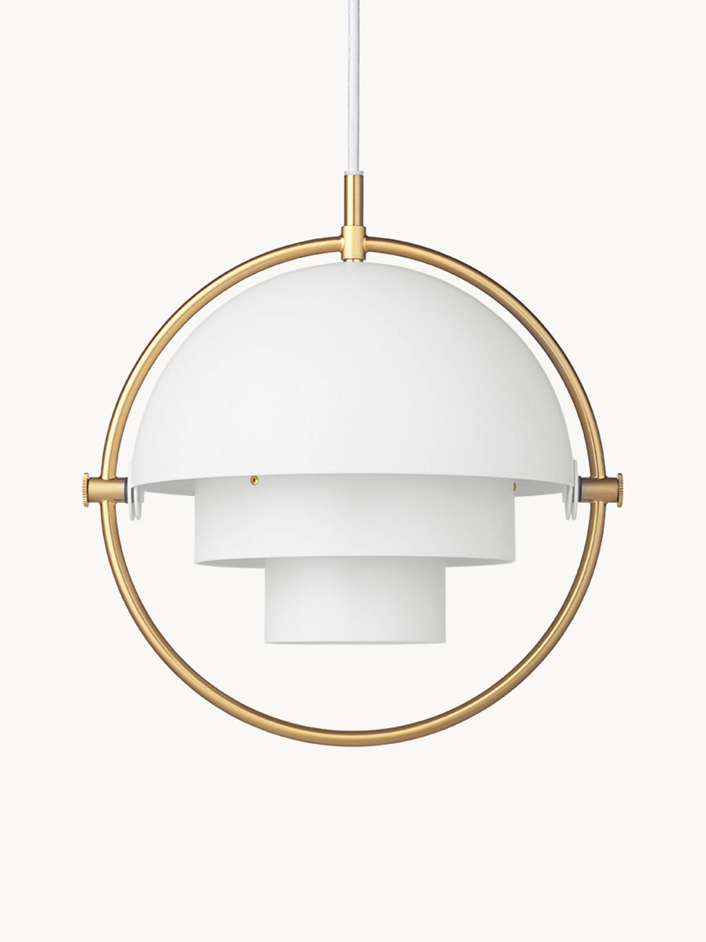 Suspension orientable Egil - Blanc mat, doré haute brillance