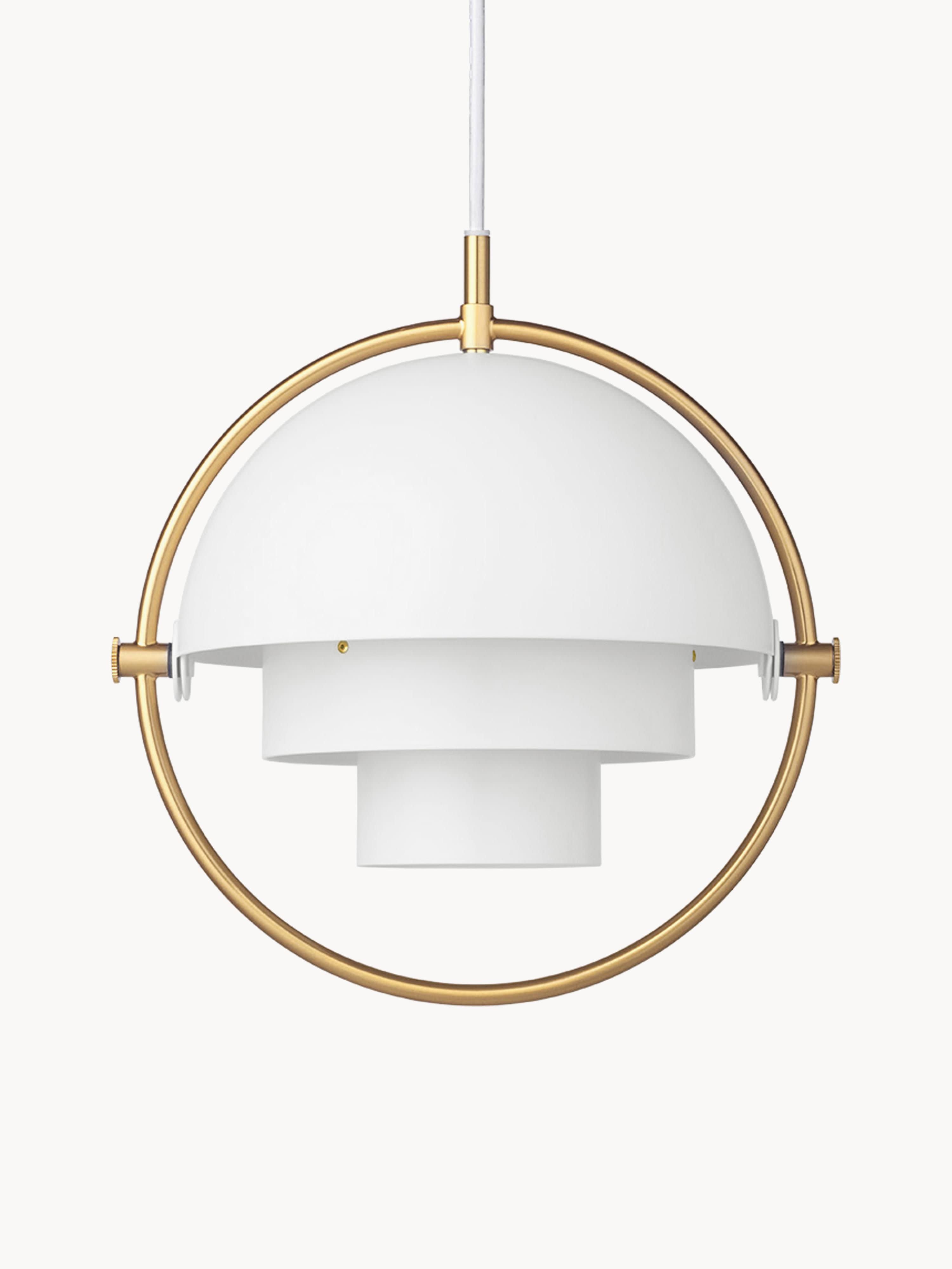 Suspension orientable Egil - Blanc mat, doré haute brillance