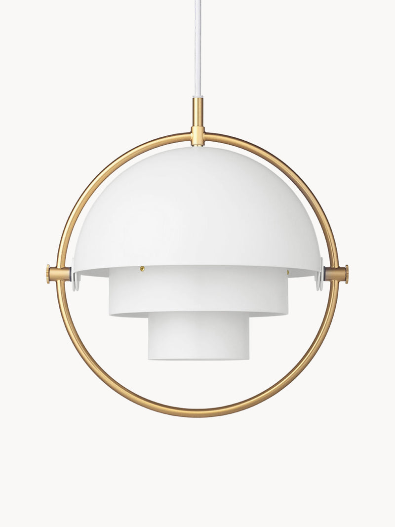 Suspension orientable Egil - Blanc mat, doré haute brillance
