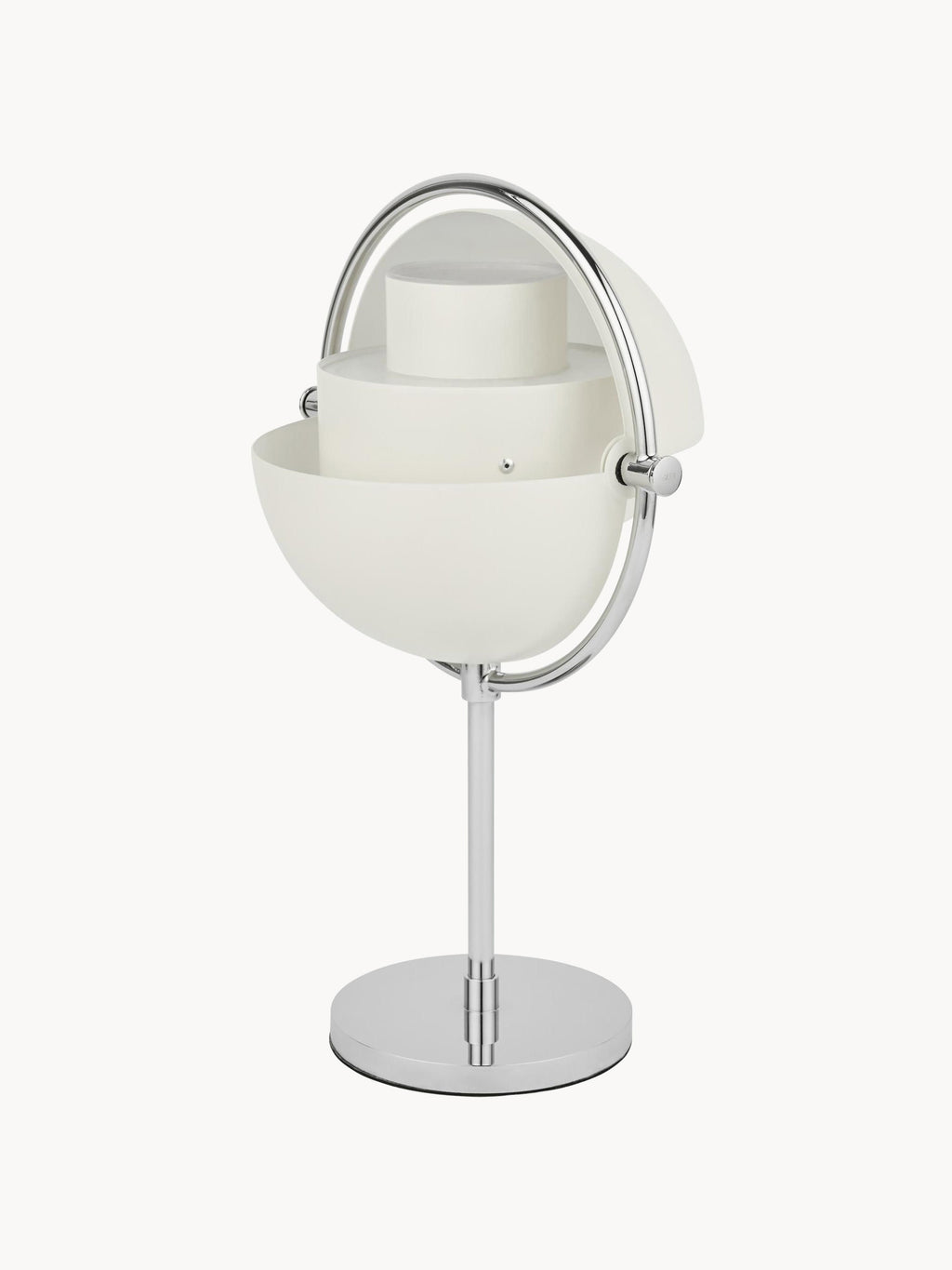 Lampe à poser mobile Egil, intensité ajustable - Blanc mat, argenté haute brillance