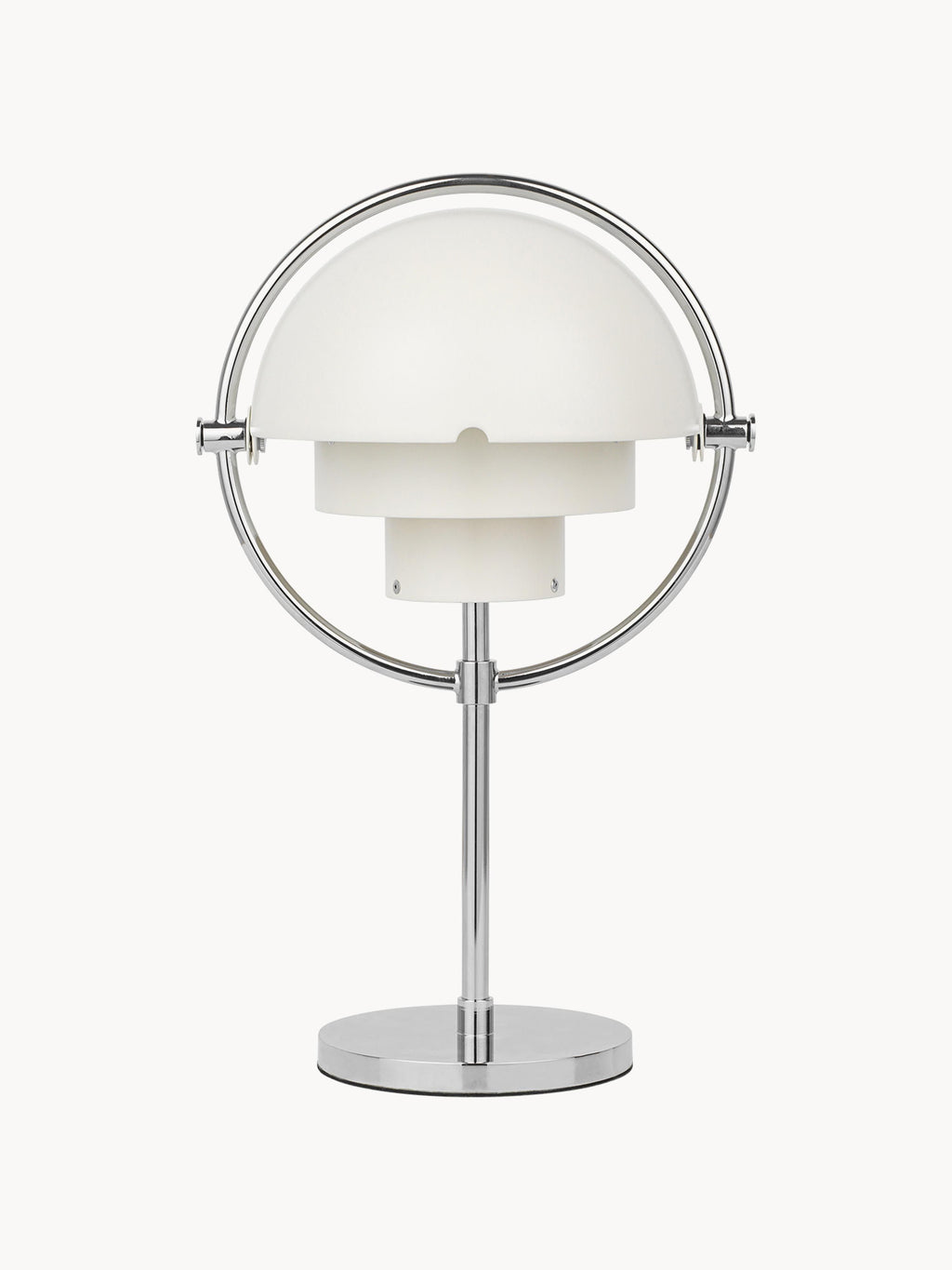 Lampe à poser mobile Egil, intensité ajustable - Blanc mat, argenté haute brillance