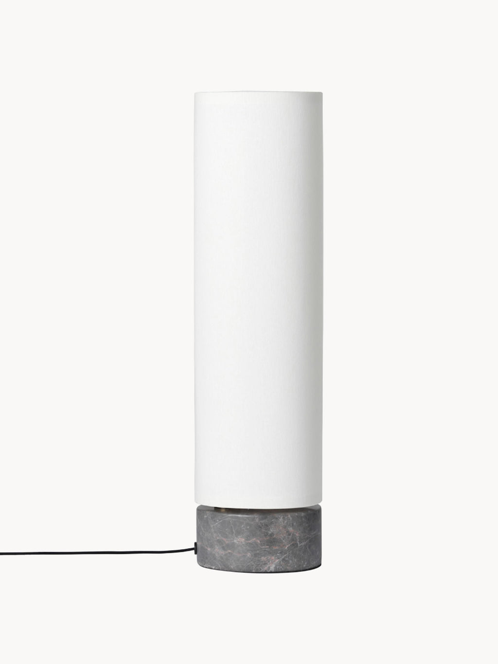 Lampadaire LED avec pied en marbre Grani - Blanc, gris foncé marbré