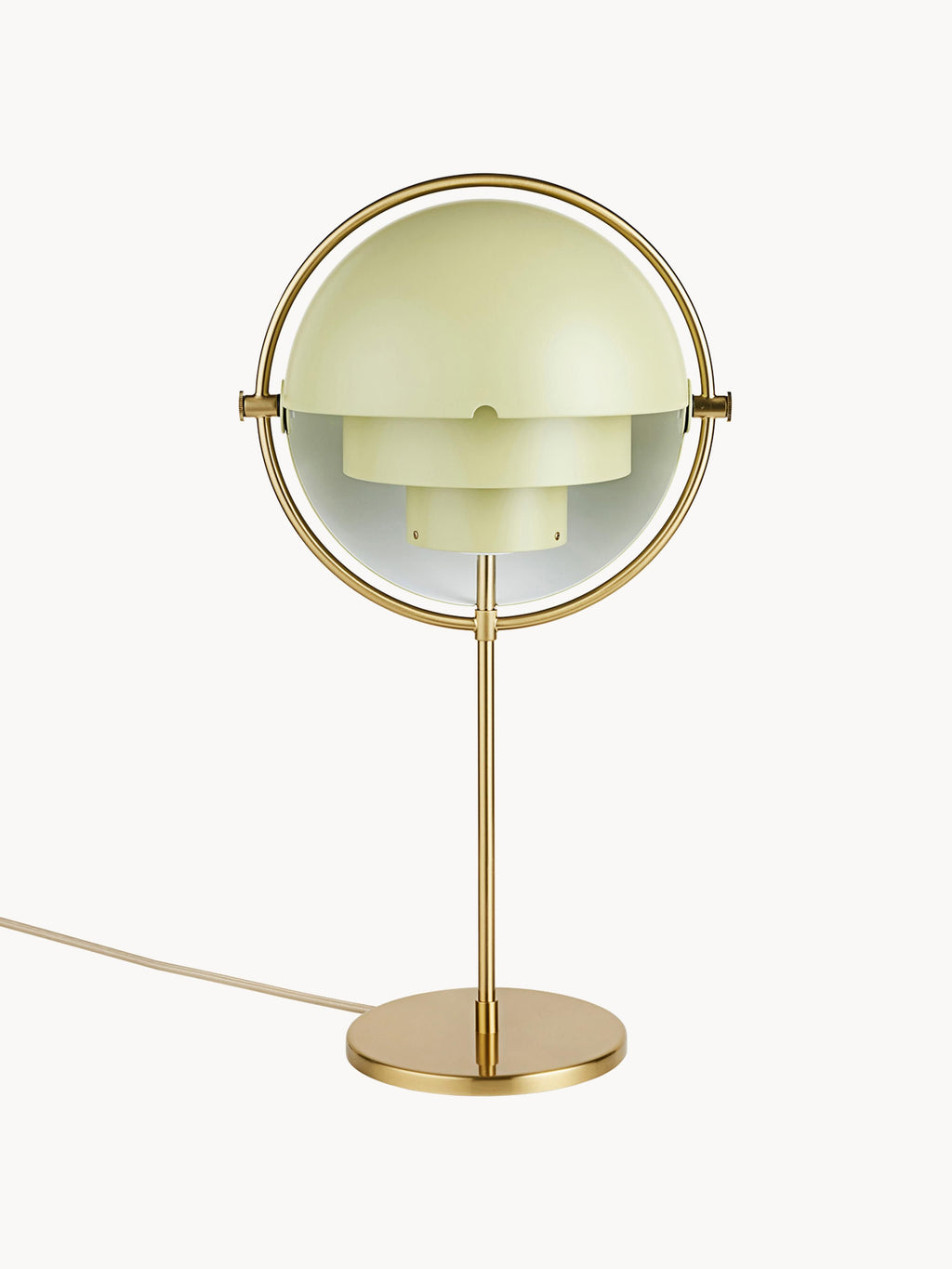 Grande lampe à poser orientable Egil - Vert clair mat, doré mat