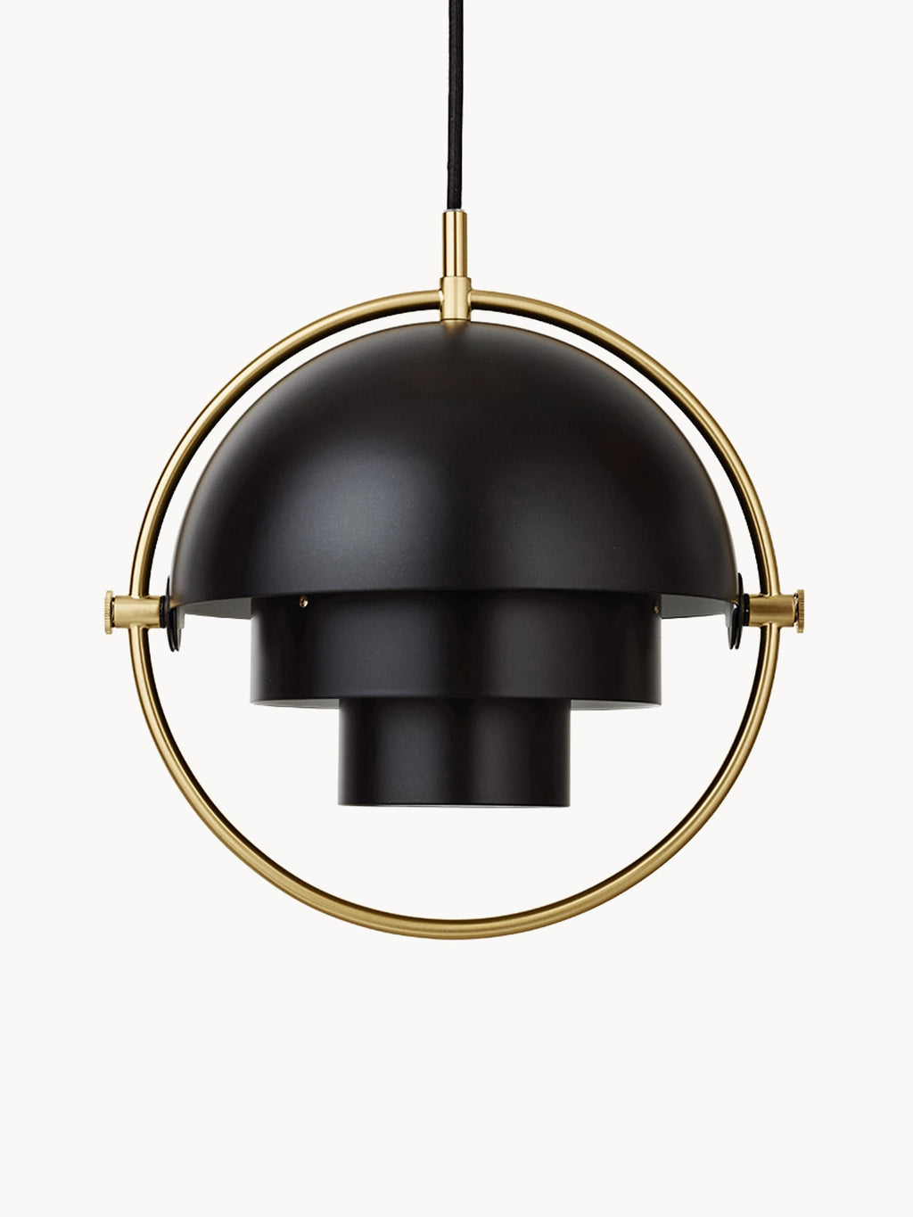 Suspension orientable Egil - Noir mat, doré haute brillance