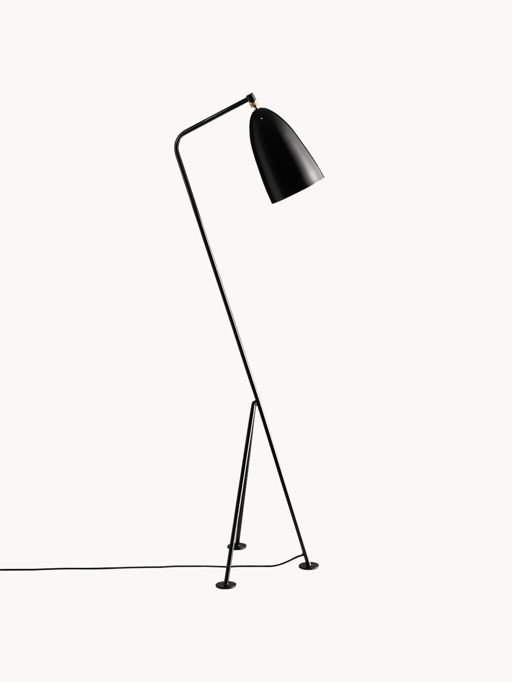 Petit lampadaire Eeli - Noir, laiton