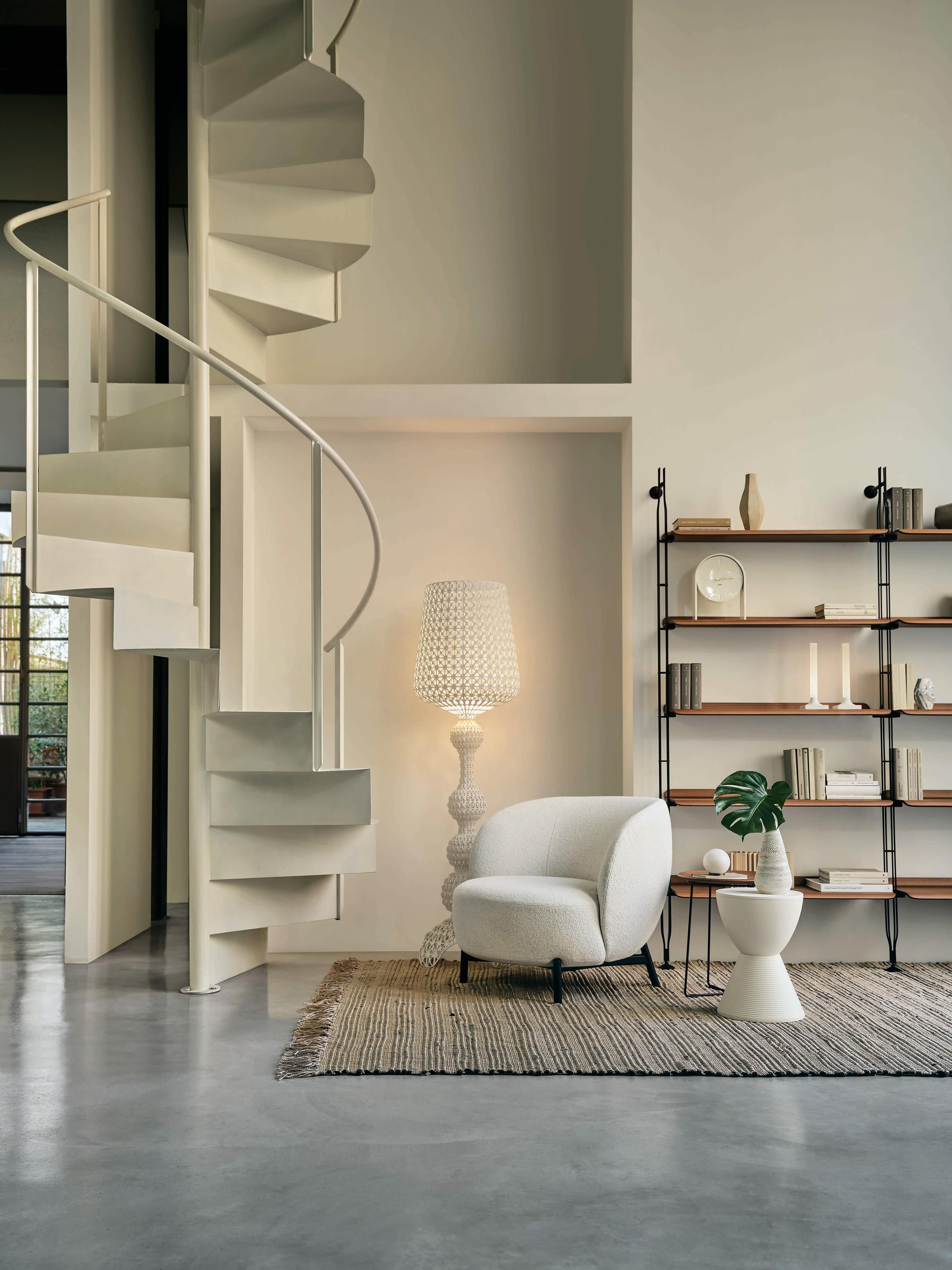 Lampadaire LED Dreng, intensité ajustable - Blanc