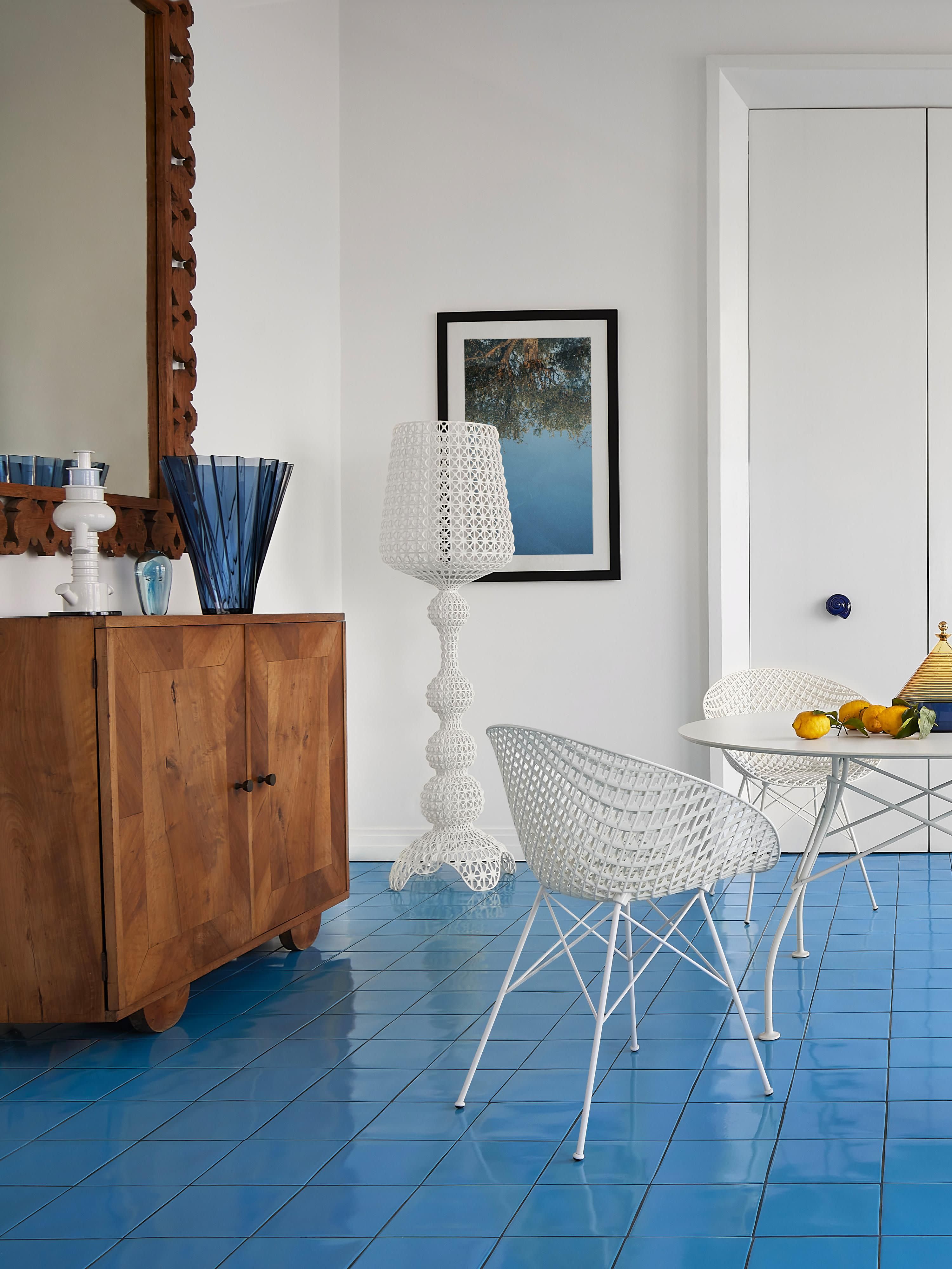 Lampadaire LED Dreng, intensité ajustable - Blanc