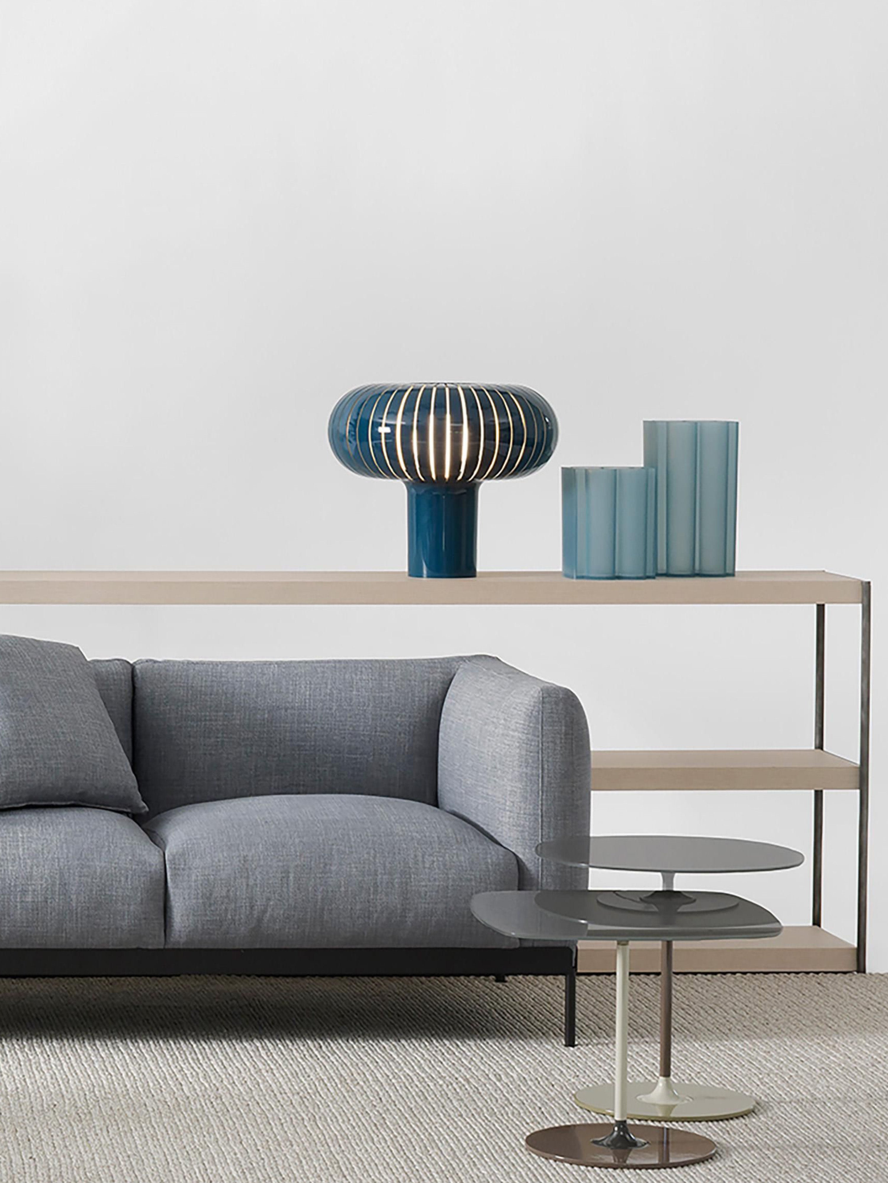 Lampe à poser LED Folmar, intensité ajustable - Bleu pétrole