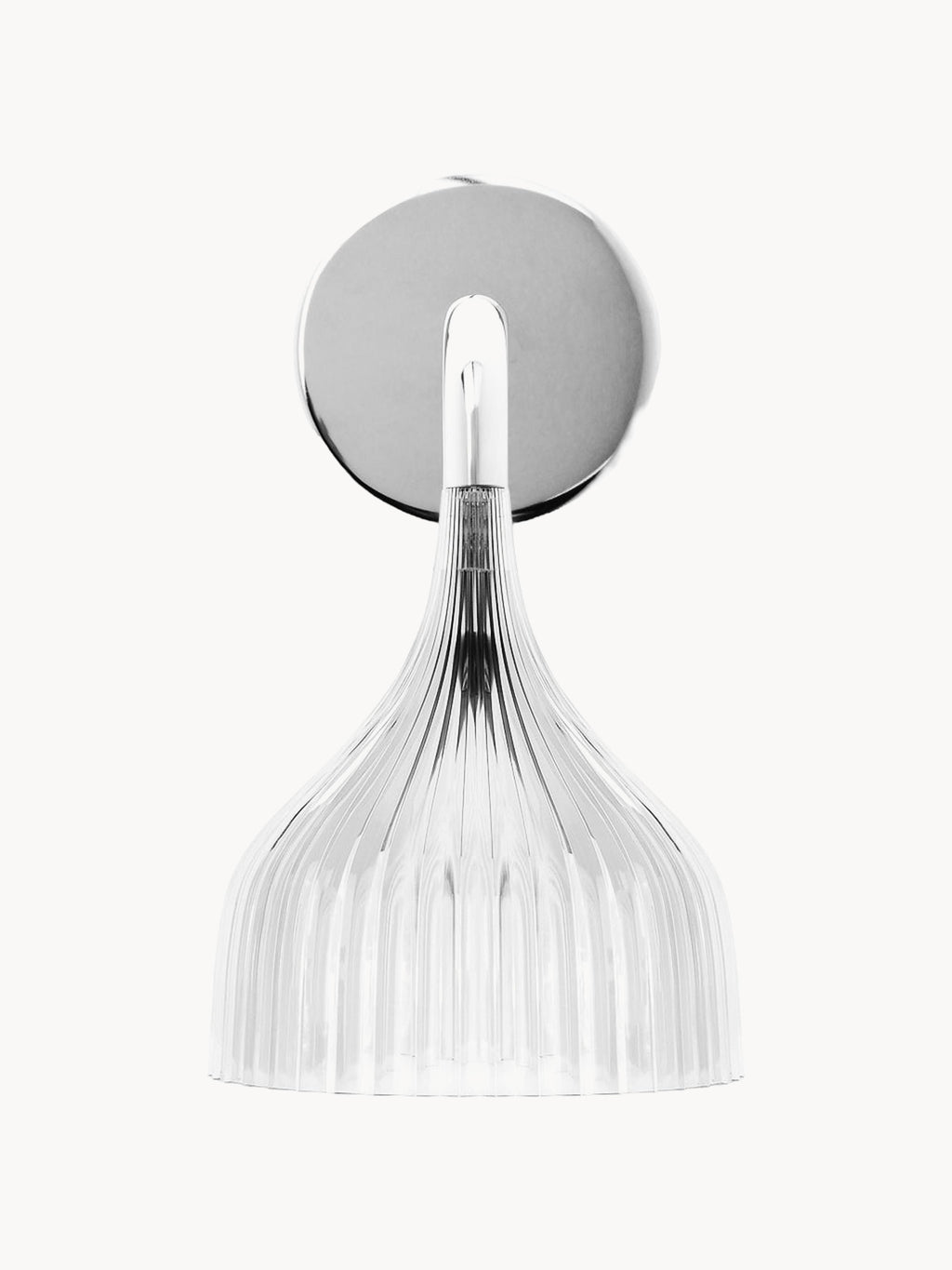 Applique murale LED E' - Transparent, argenté