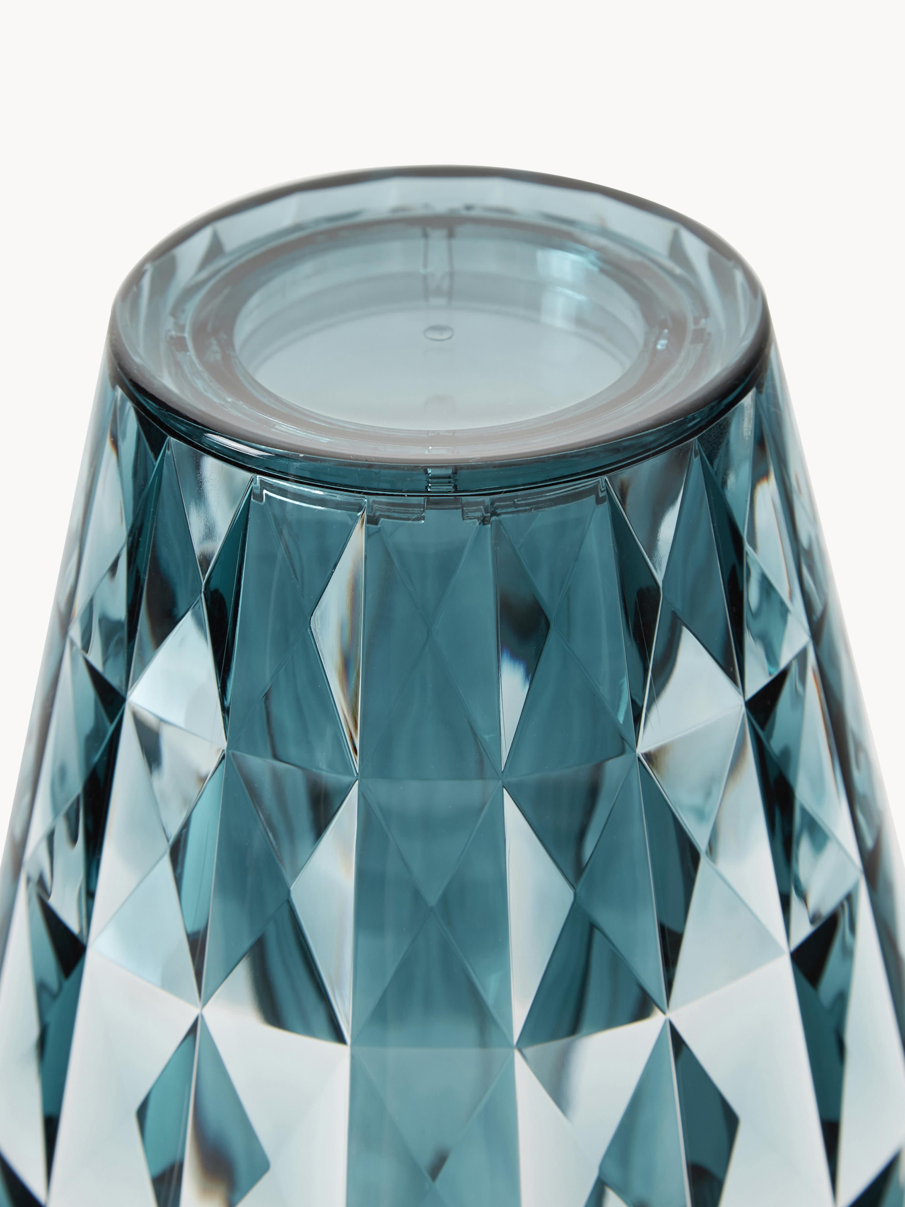 Lampe à poser LED mobile Tavish, haut. 37 cm - Bleu pétrole