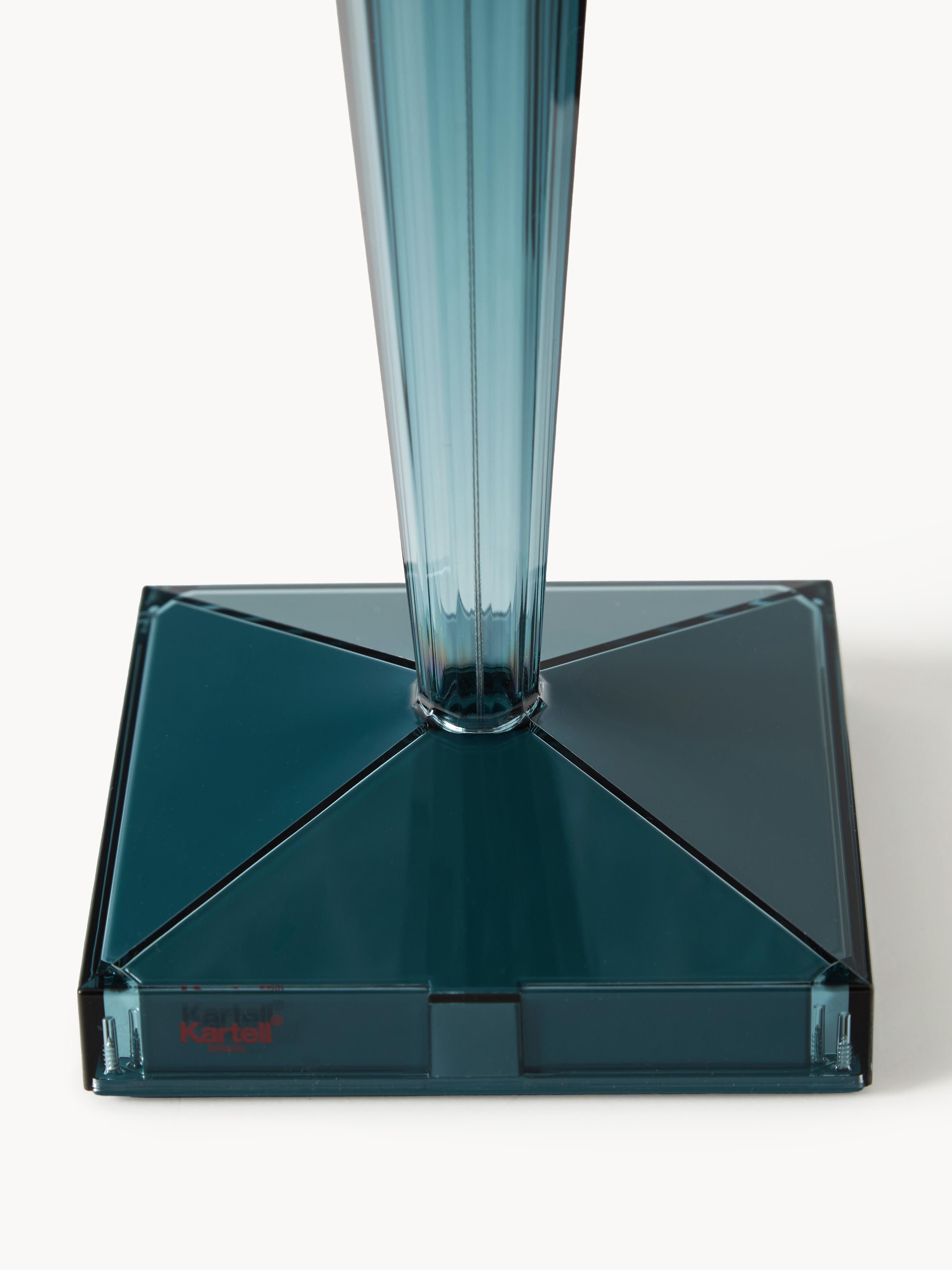 Lampe à poser LED mobile Tavish, haut. 37 cm - Bleu pétrole