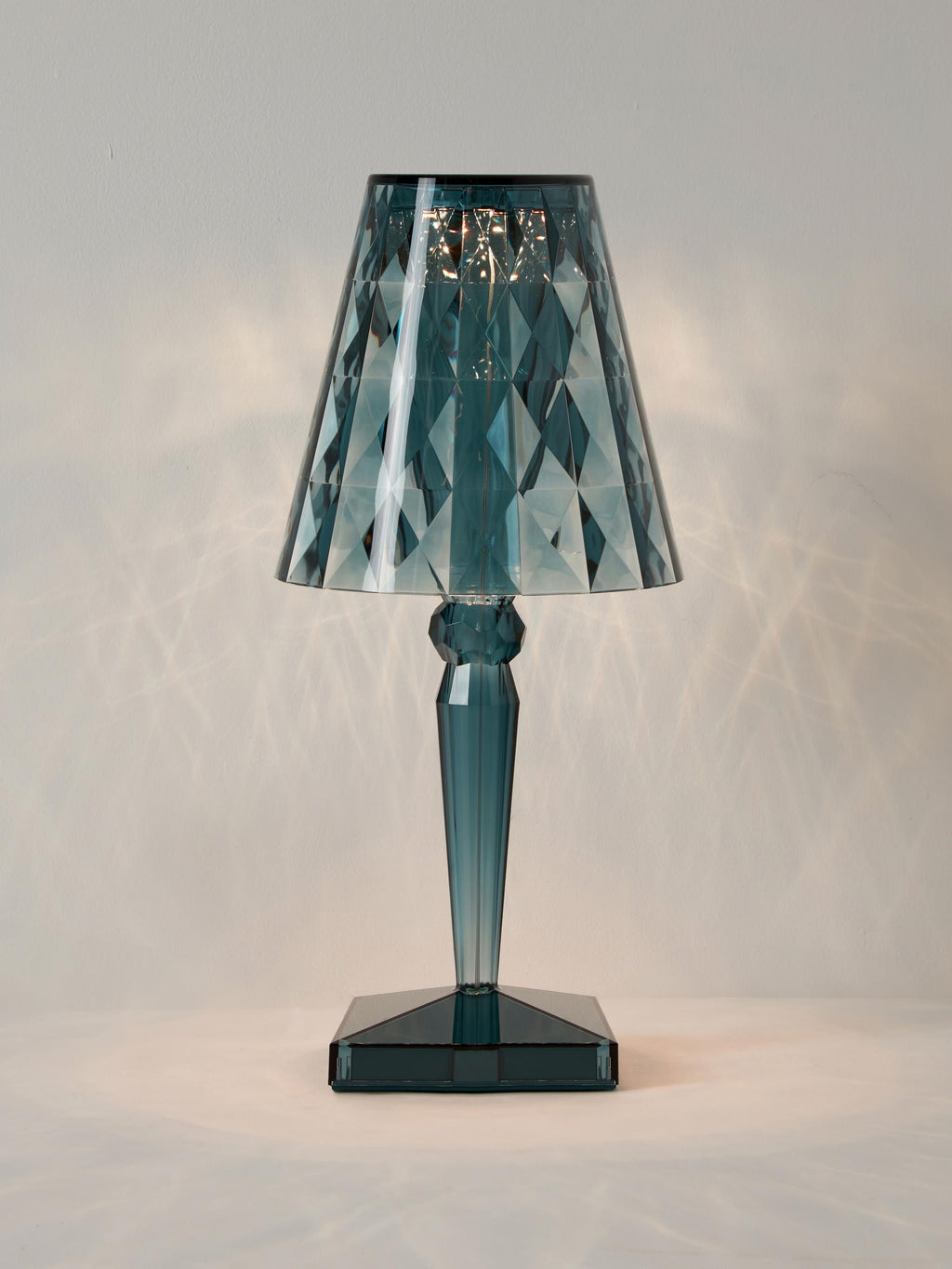 Lampe à poser LED mobile Tavish, haut. 37 cm - Bleu pétrole
