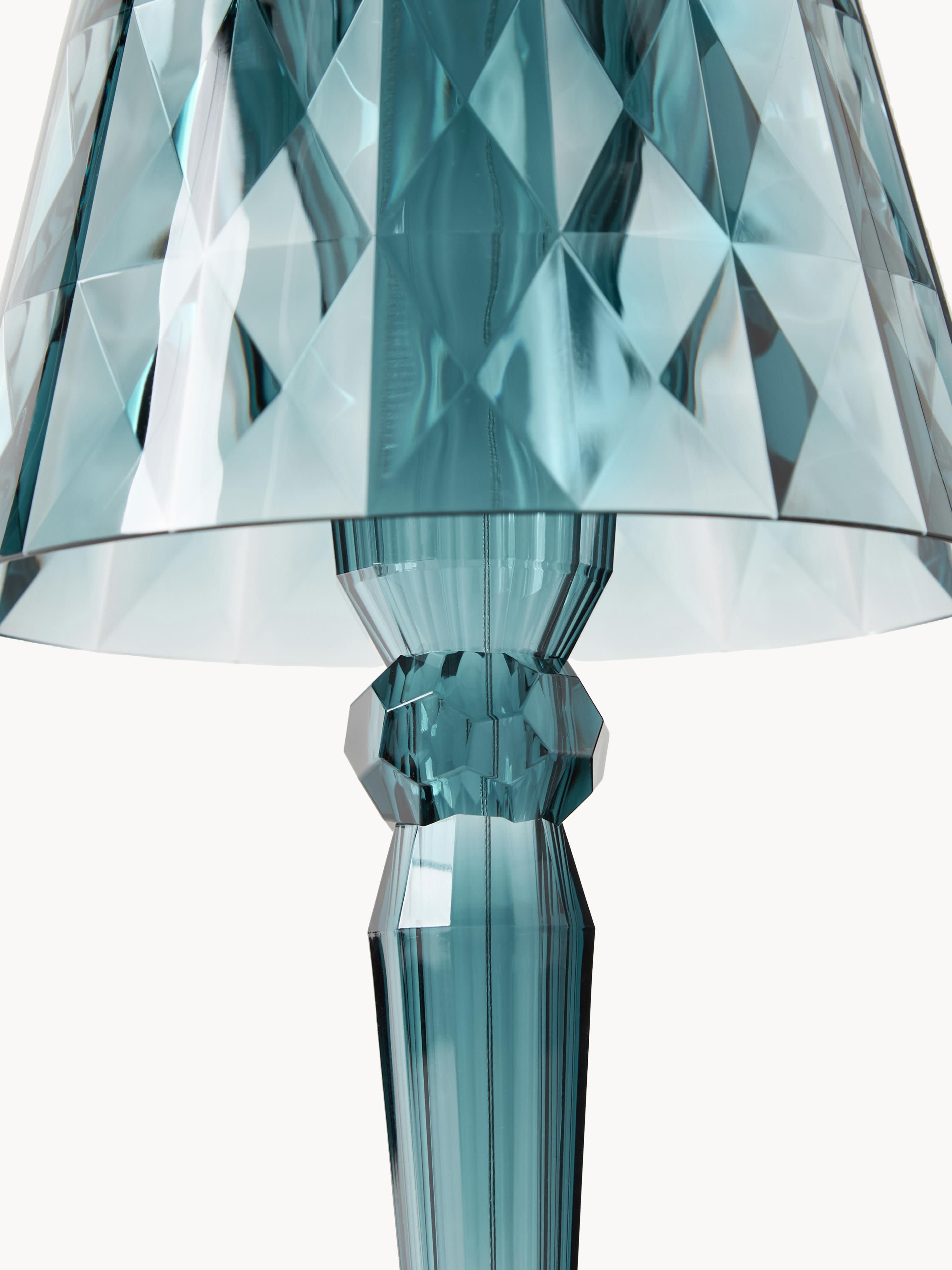 Lampe à poser LED mobile Tavish, haut. 37 cm - Bleu pétrole