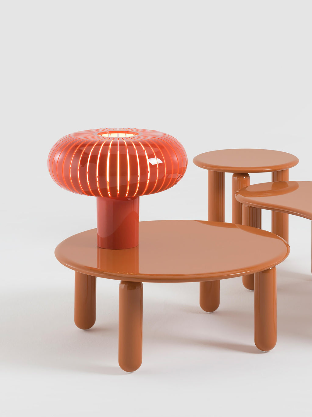 Lampe à poser LED Folmar, intensité ajustable - Rouge corail