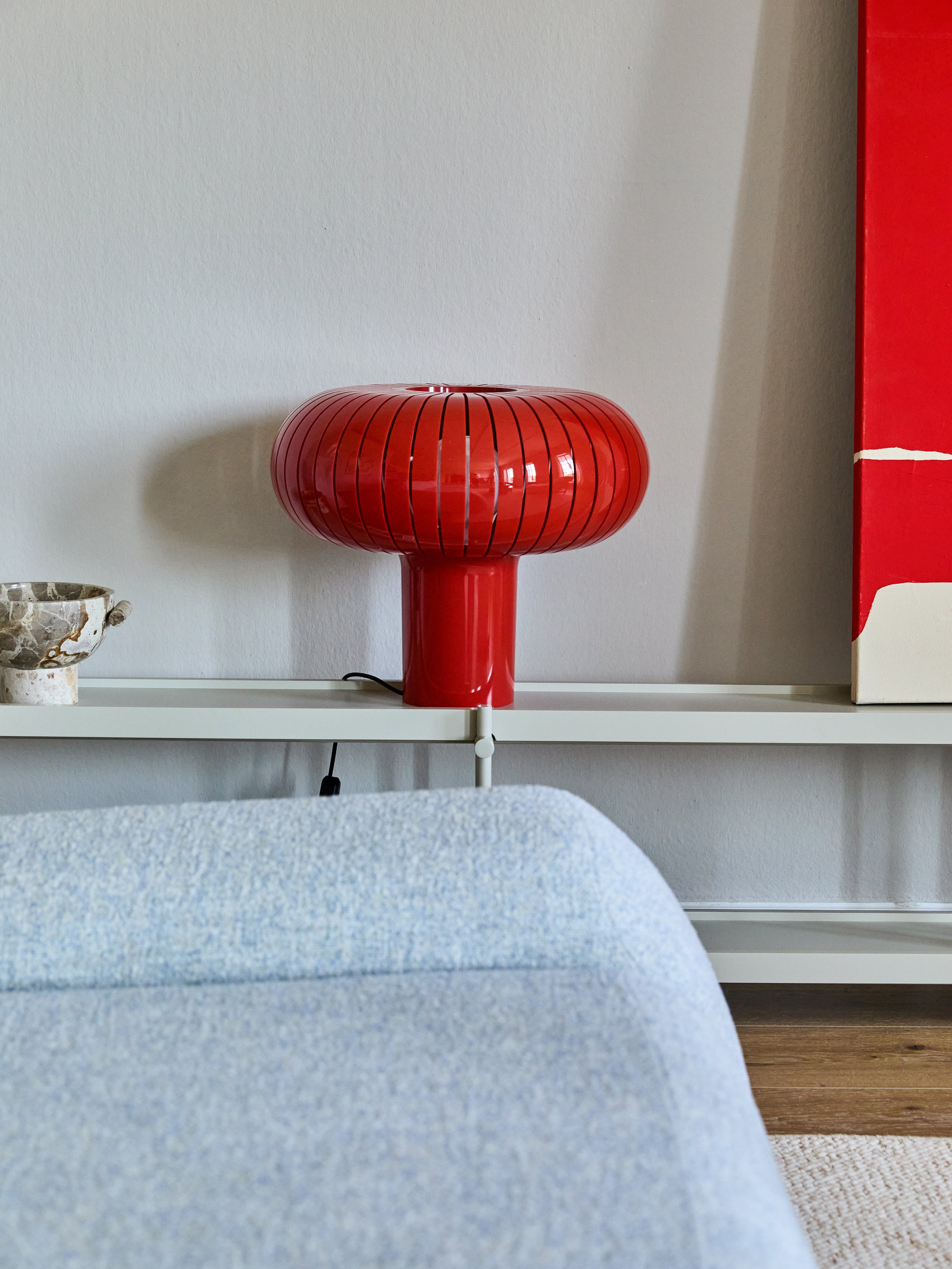 Lampe à poser LED Folmar, intensité ajustable - Rouge corail