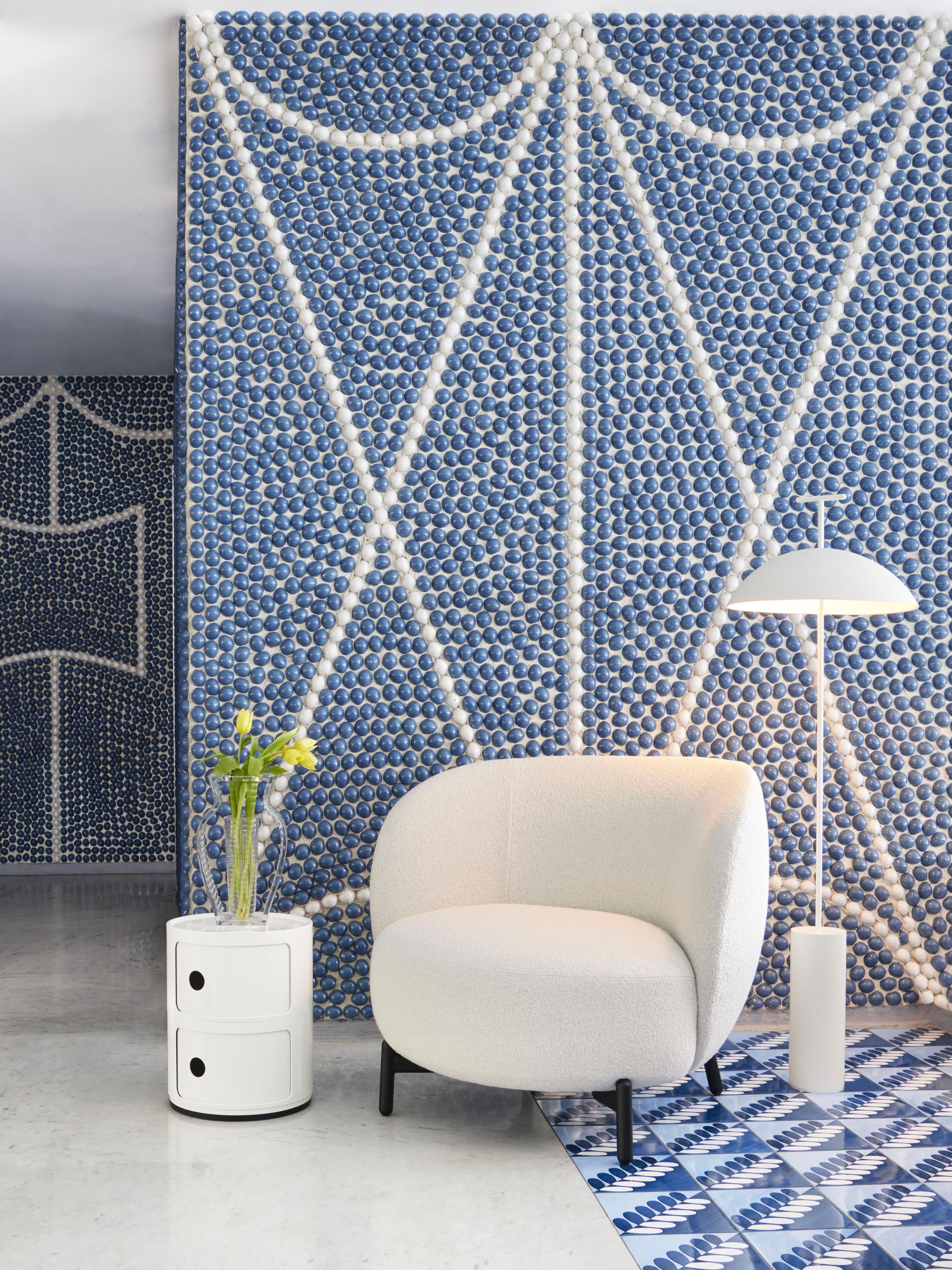 Petit lampadaire LED Osmund, intensité ajustable - Blanc